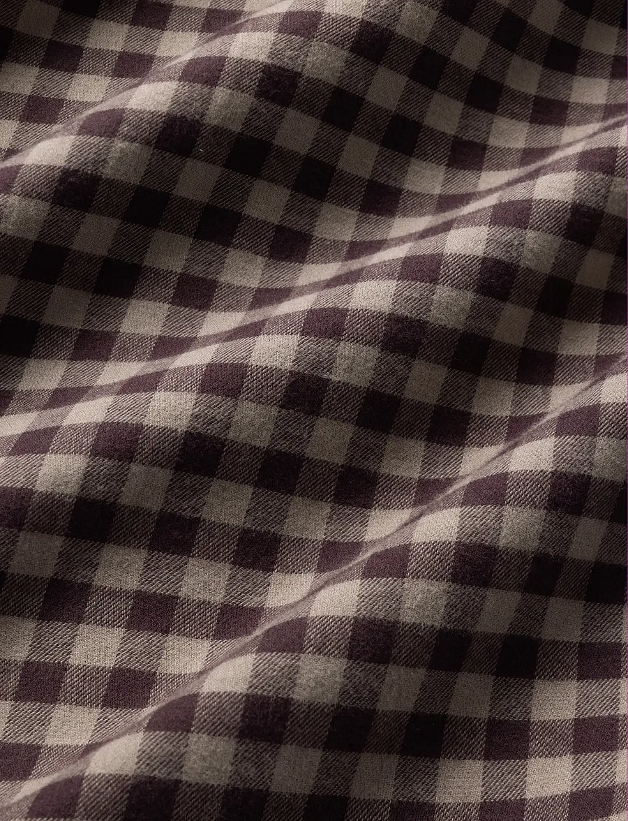 Chelsea Peers - Organic Cotton Gingham Long Pyjama Set - pyjamasset - burgundy - 5