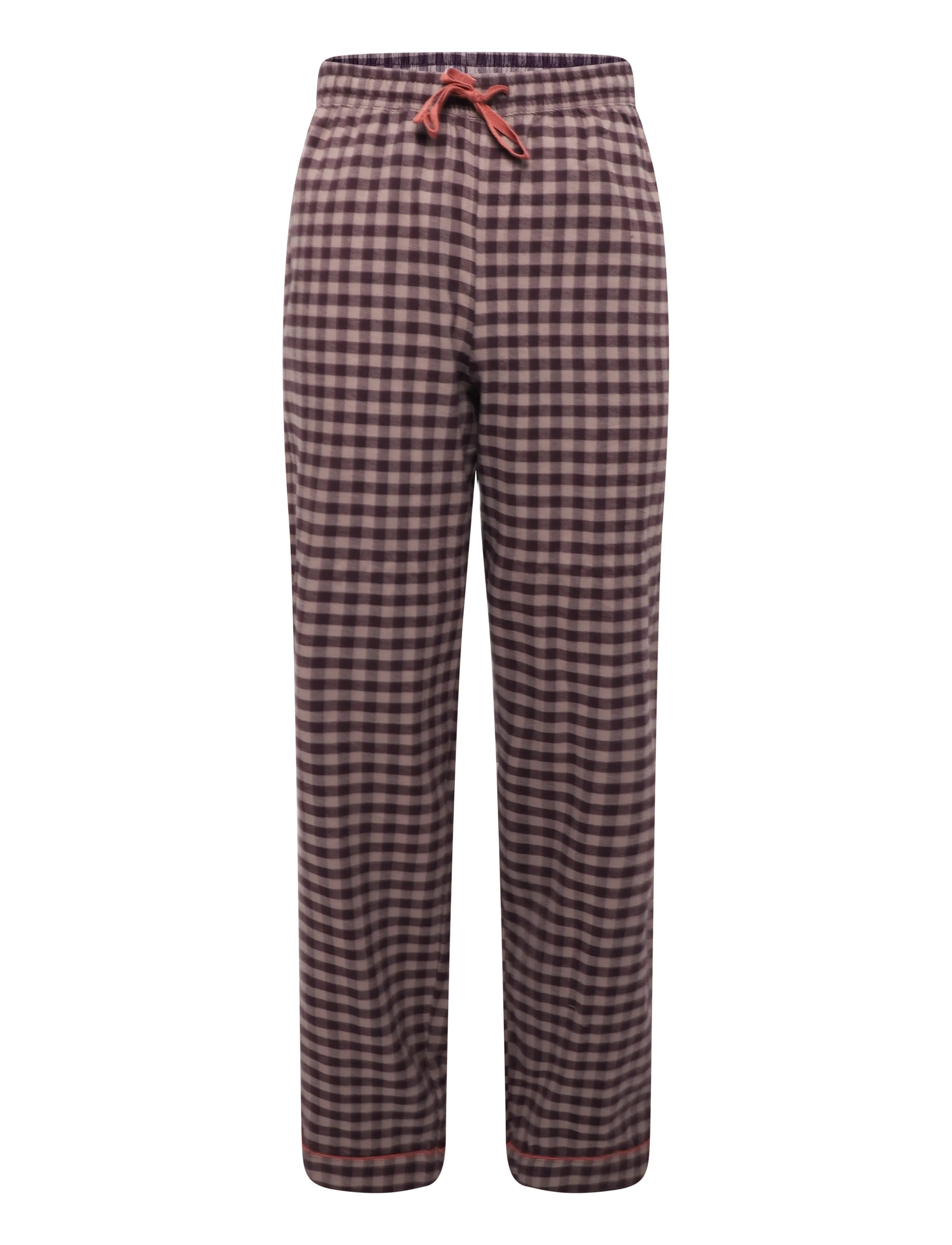 Chelsea Peers - Organic Cotton Gingham Long Pyjama Set - julegaver under 1000kr - burgundy - 3