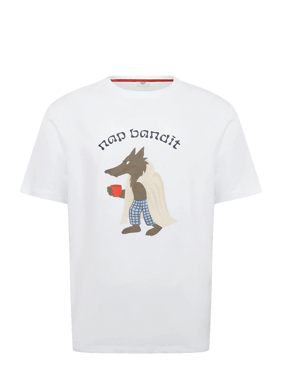 Chelsea Peers - Nap Bandit Wolf Graphic Tee Long Pyjama Set - pyjamasset - navy - 1