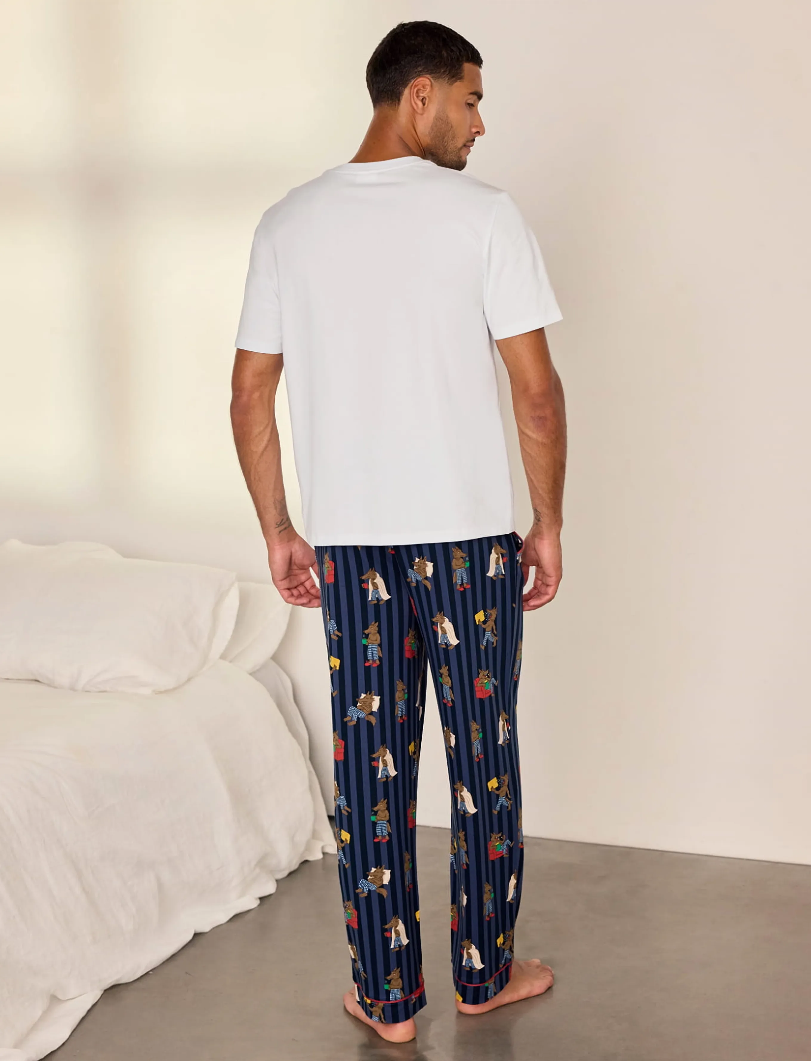 Chelsea Peers Nap Bandit Wolf Graphic Tee Long Pyjama Set pyjamas & nattlinnen herr – bild 2