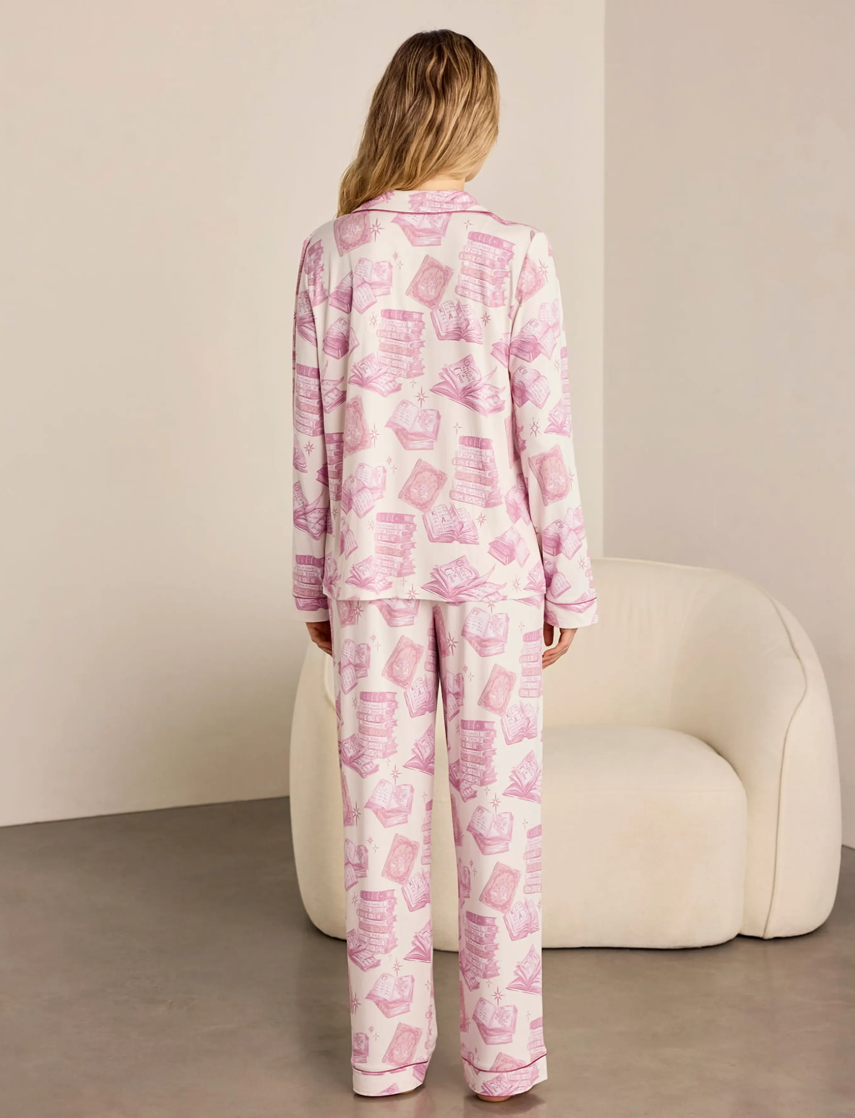 Chelsea Peers Book Print Long Pyjama Set pyjamas & nattlinnen dam – bild 4