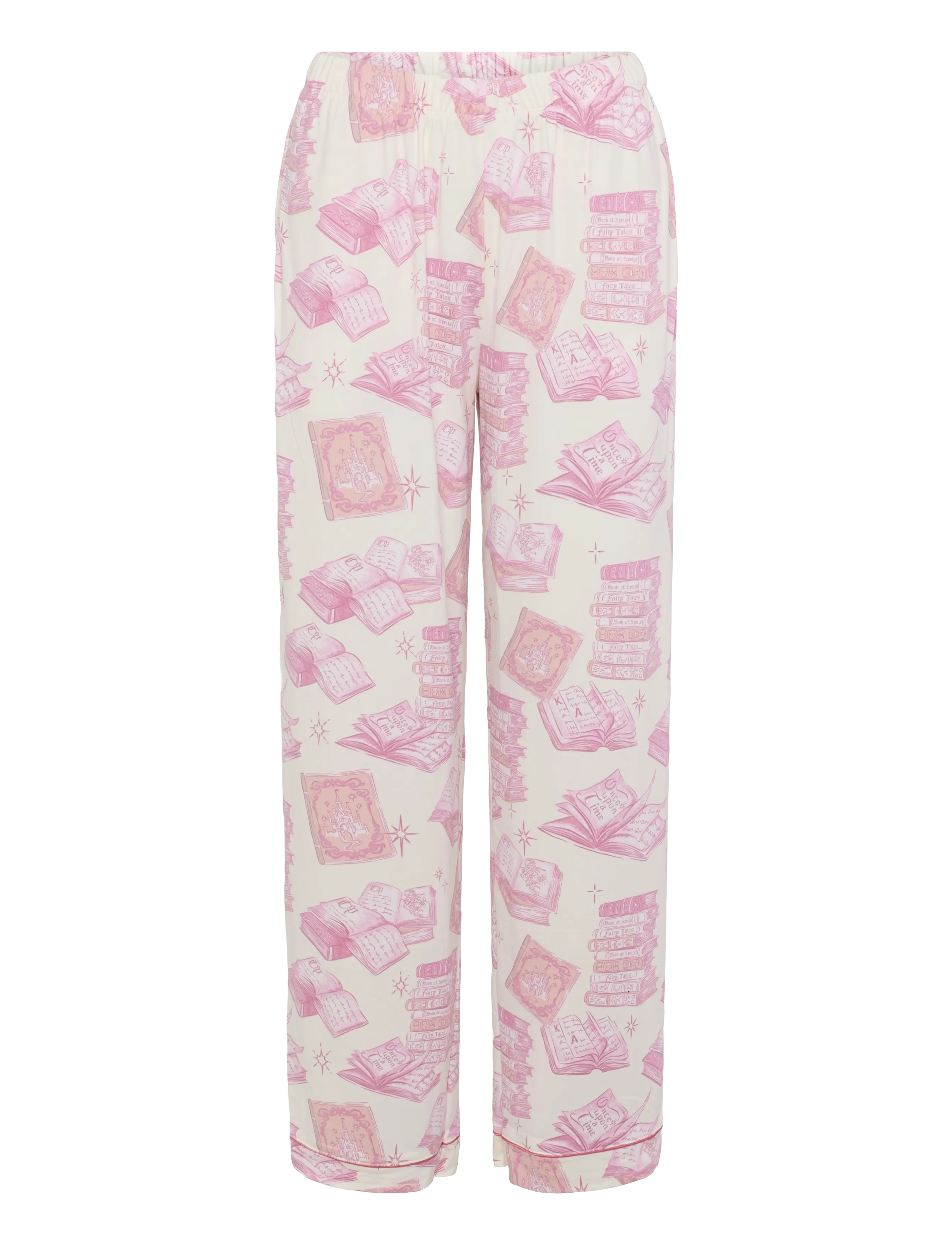 Chelsea Peers - Book Print Long Pyjama Set - pyjamas - off white - 3