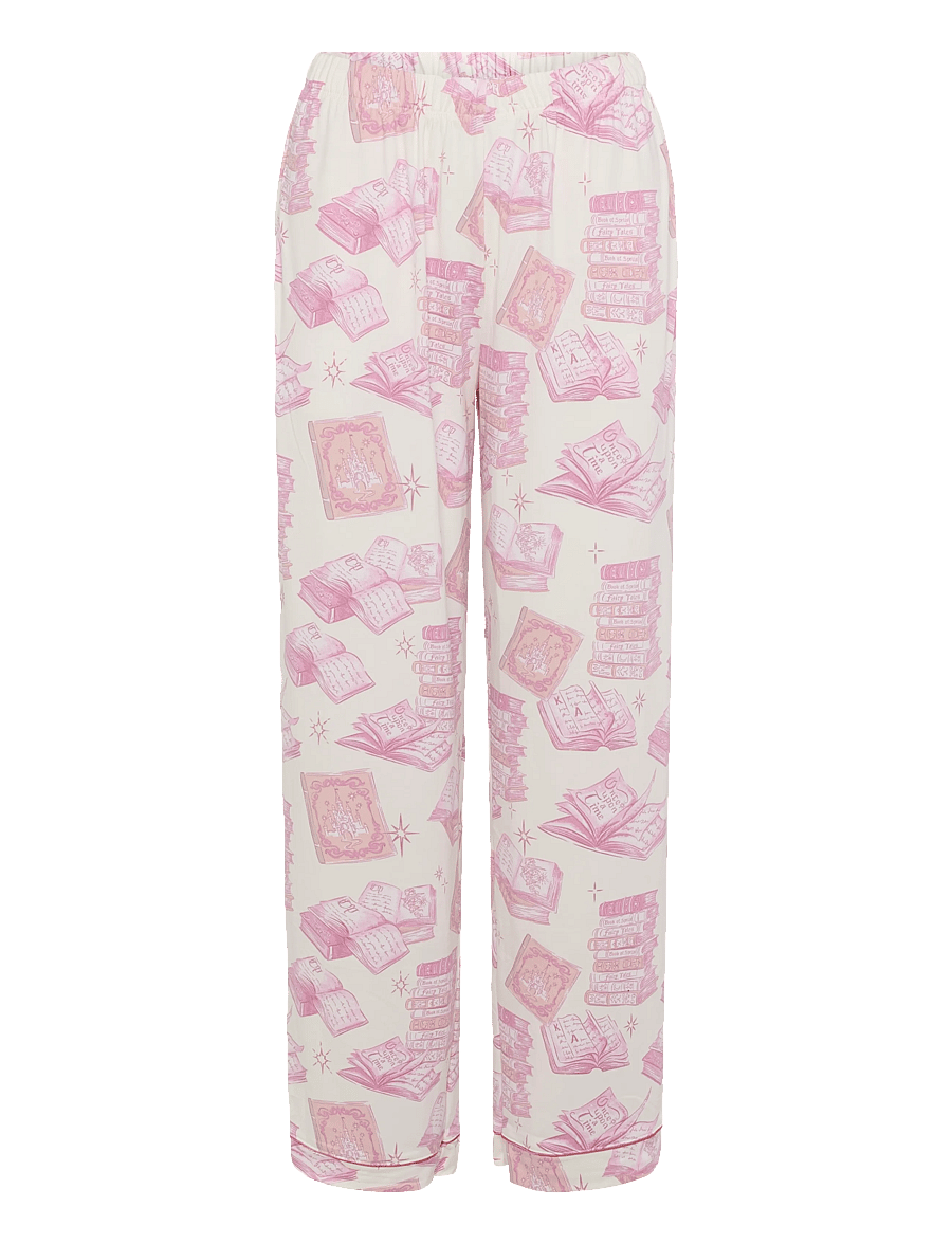 Chelsea Peers - Book Print Long Pyjama Set - pyjamas - off white - 3