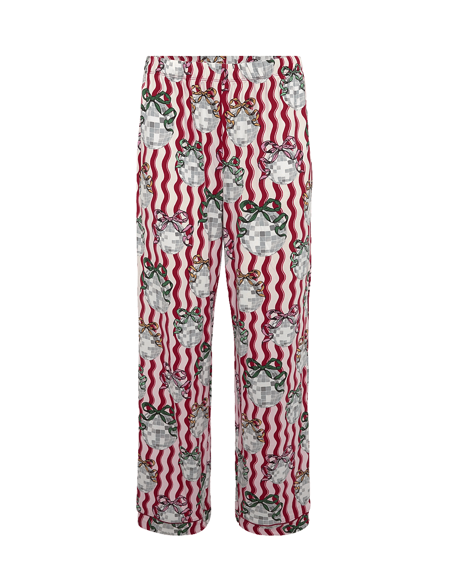 Chelsea Peers - Disco Balls Wiggle Long Button Up Pyjama Set - pink - 2