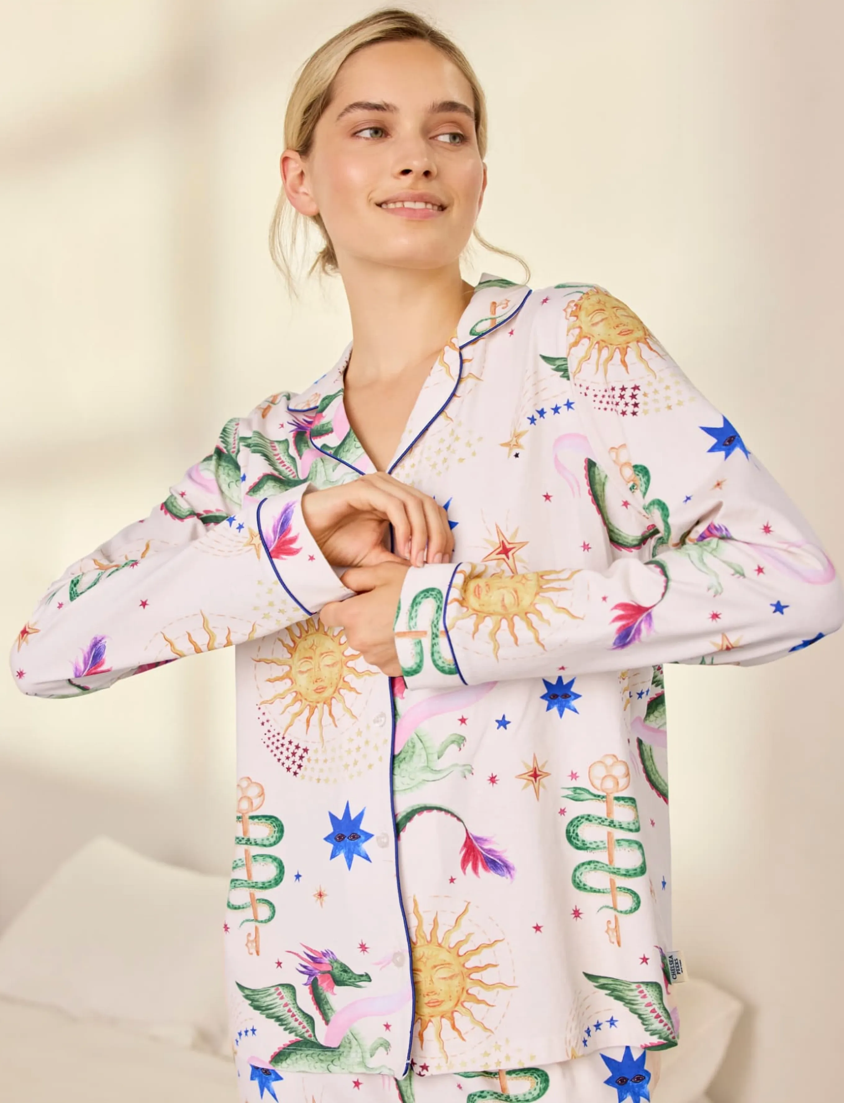 Organic Cotton Mythical Dragon Print Long Pyjama Set