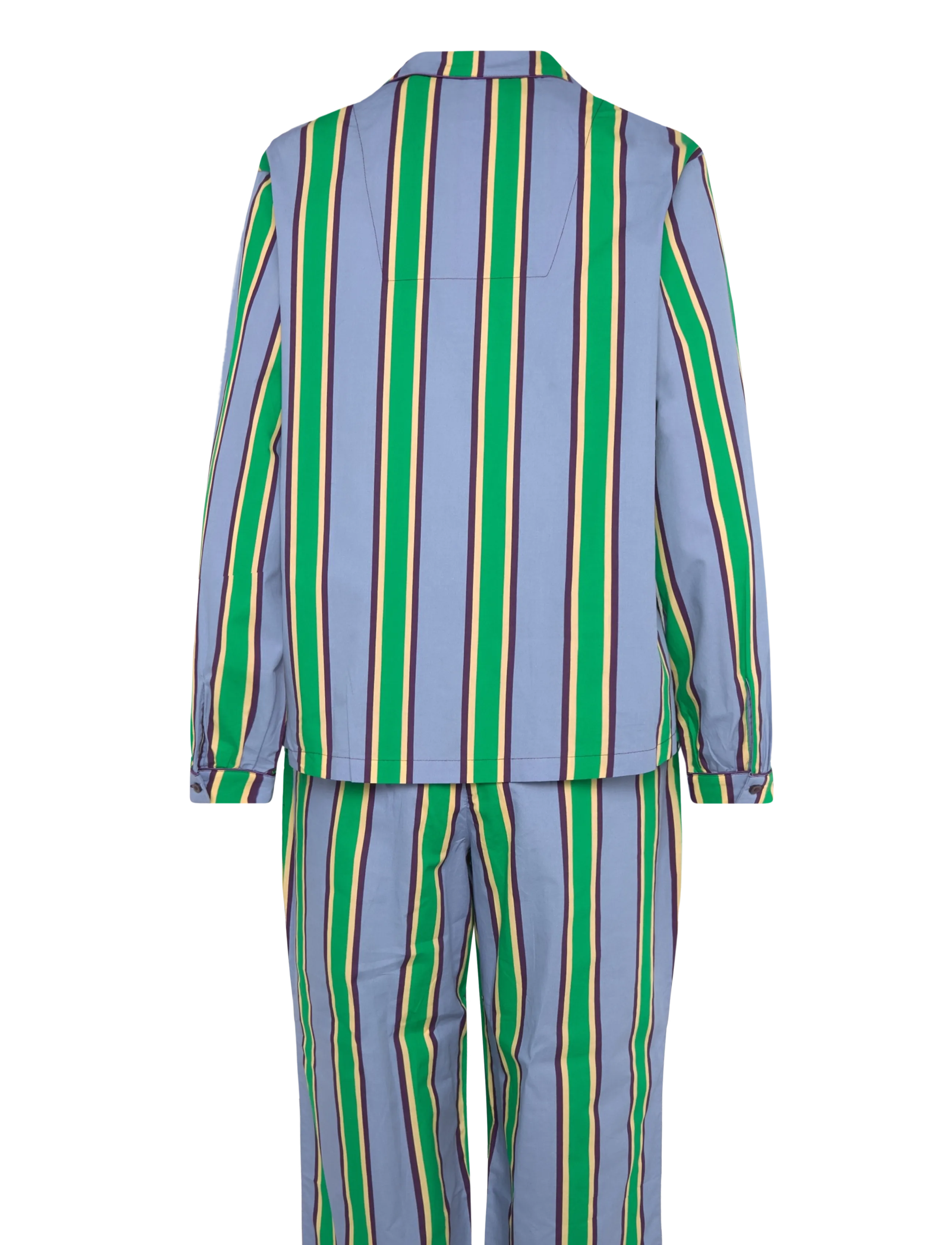 Chelsea Peers - Organic Cotton Jewel Stripe Button Up Long Pyjama Set - sügisene kokkuhoid - multi - 1