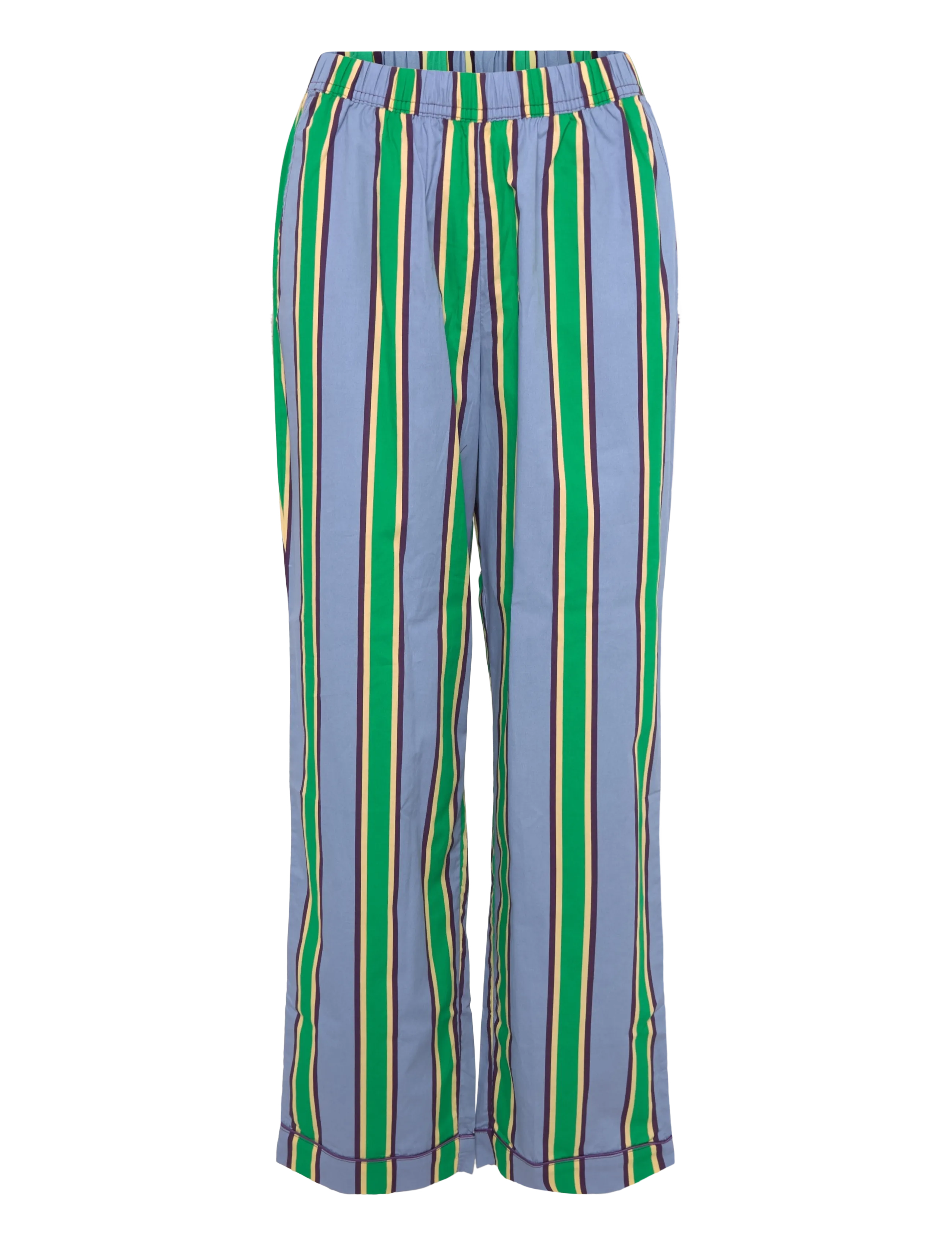 Chelsea Peers Organic Cotton Jewel Stripe Button Up Long Pyjama Set pyjamas dam – bild 3