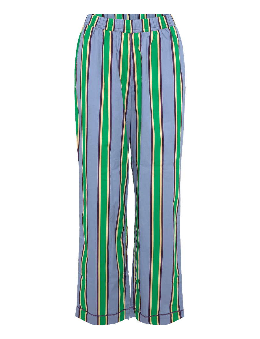 Chelsea Peers - Organic Cotton Jewel Stripe Button Up Long Pyjama Set - pyjamas - multi - 2