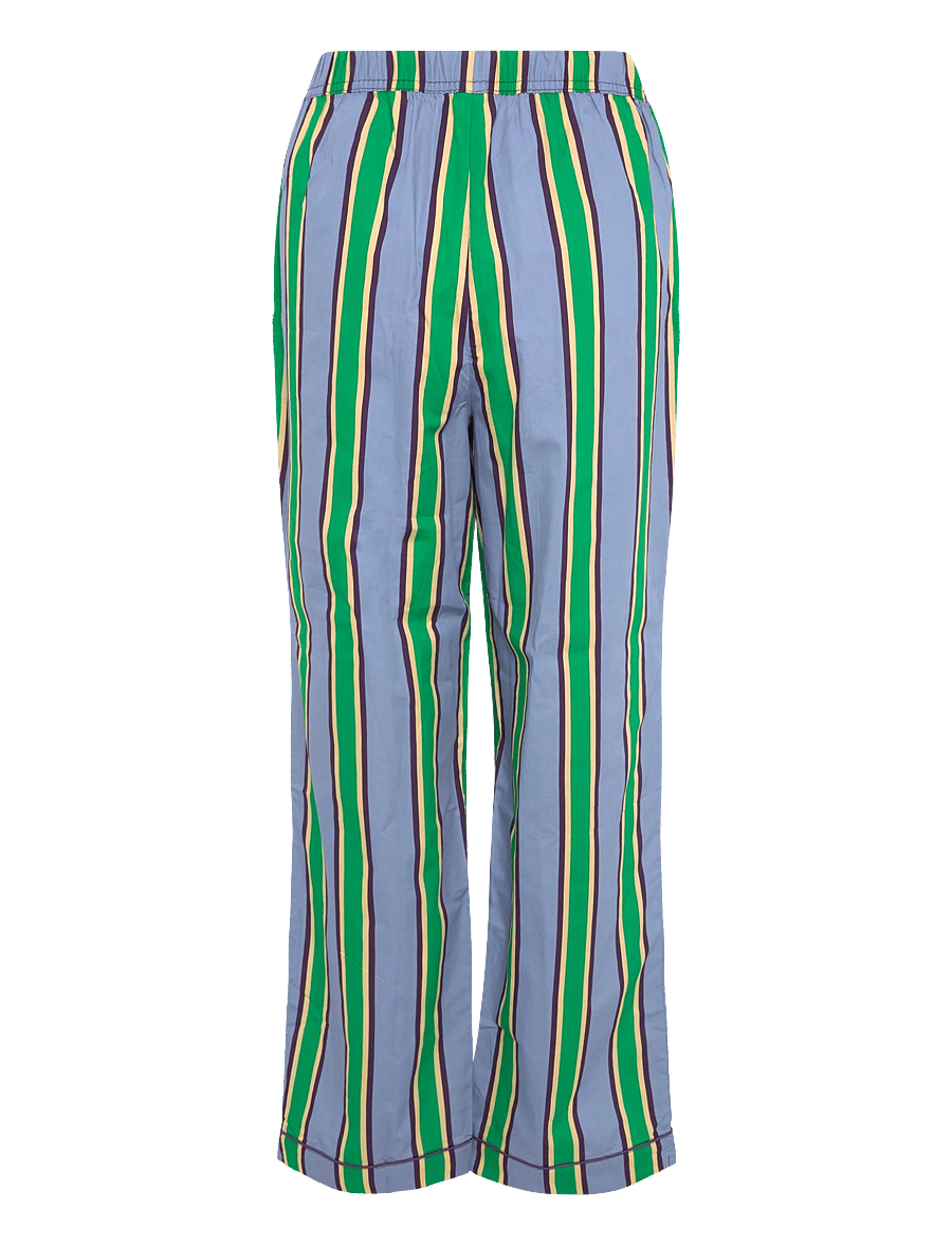 Chelsea Peers - Organic Cotton Jewel Stripe Button Up Long Pyjama Set - pyjamas - multi - 3