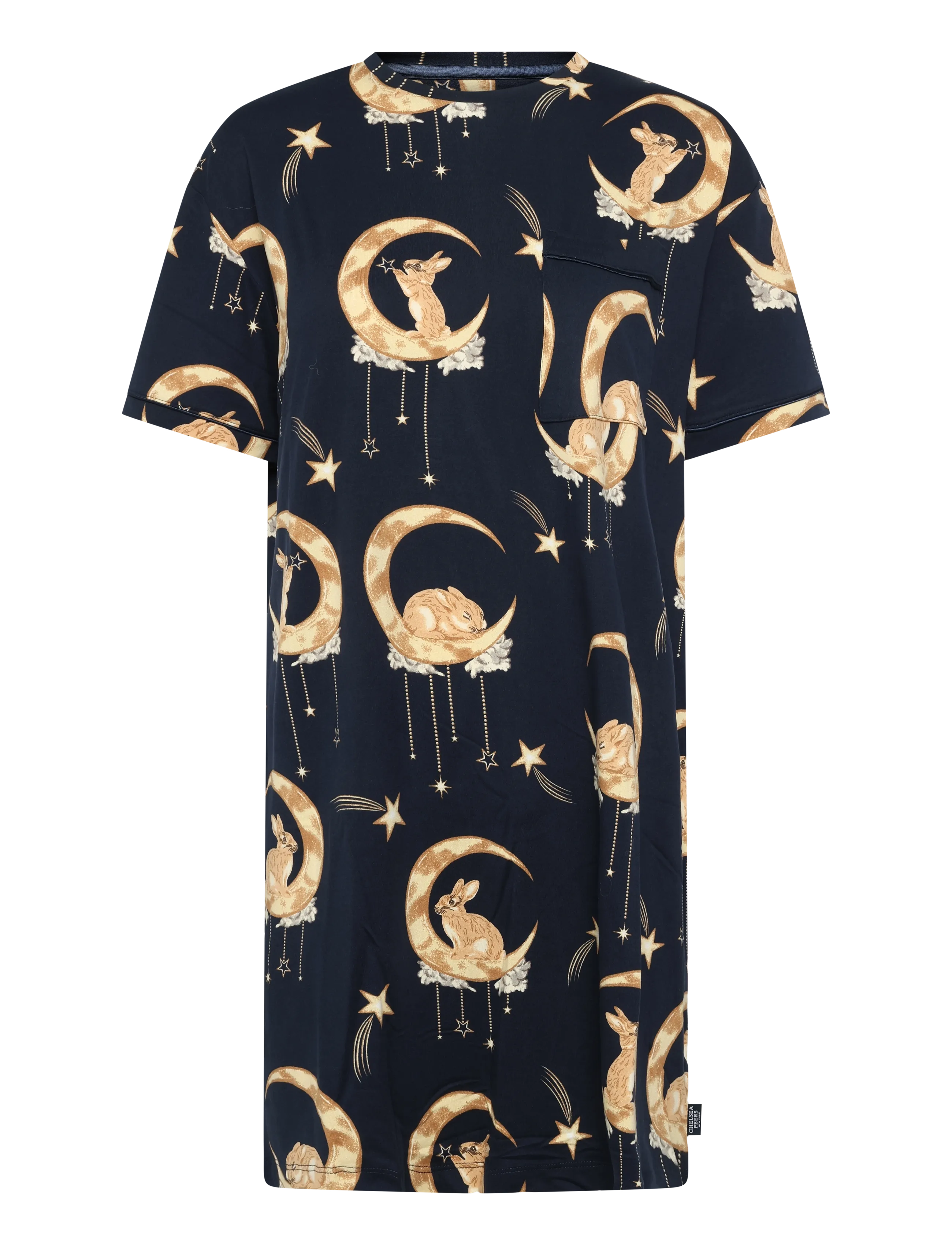 Chelsea Peers Lunar Bunny Print Nightshirt - Nachthemden - NAVY / navy