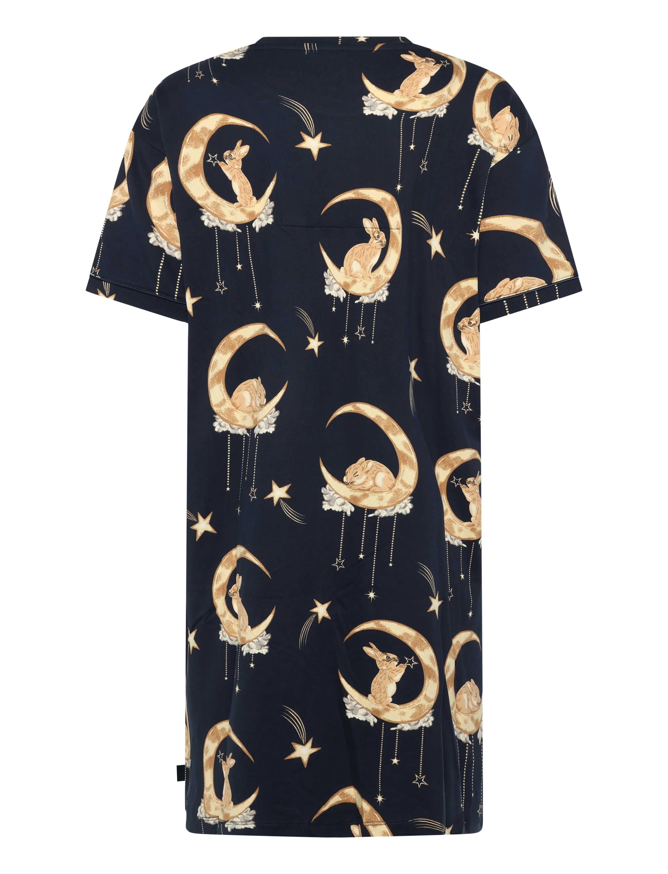Chelsea Peers - Lunar Bunny Print Nightshirt - lowest prices - navy - 2
