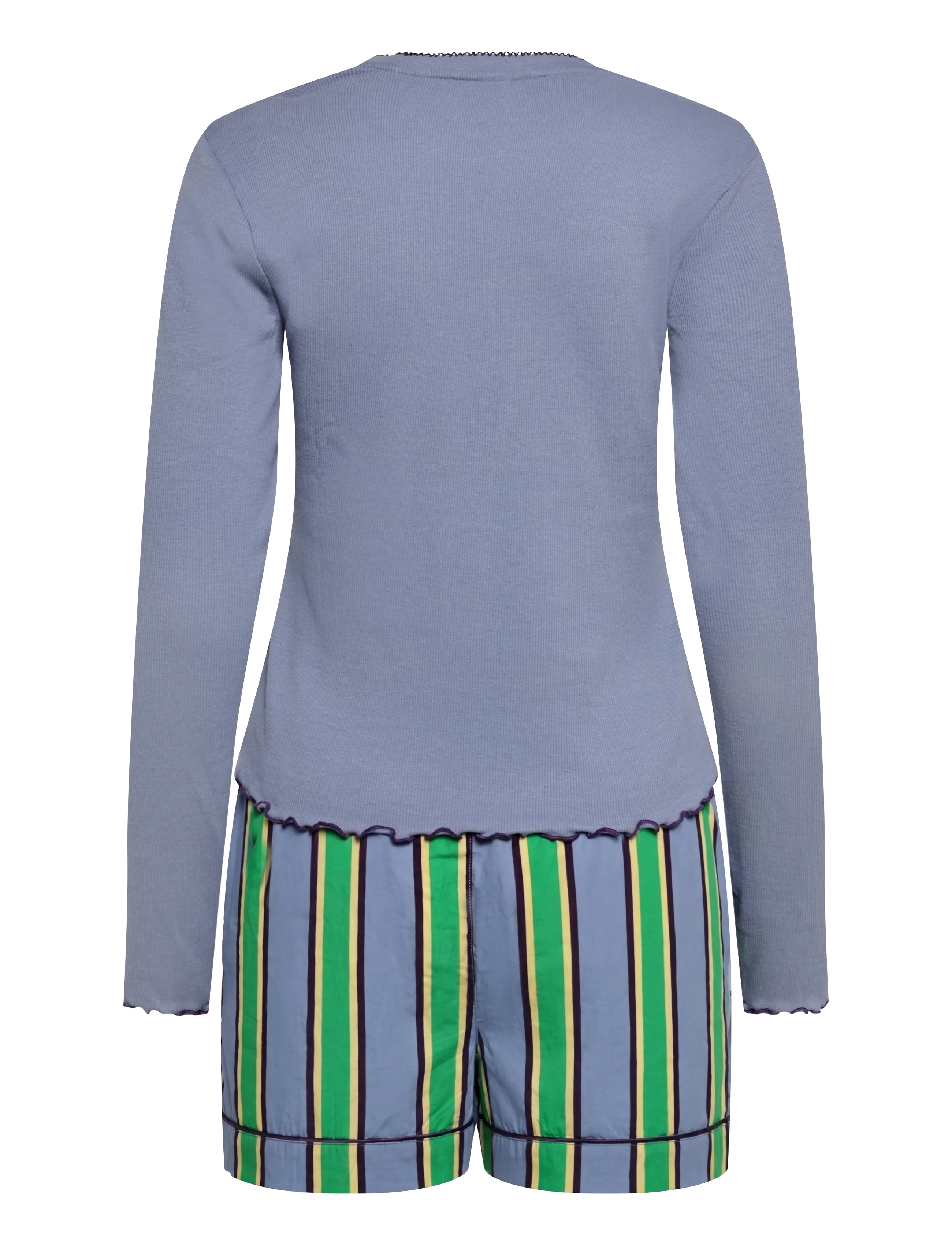 Chelsea Peers - Organic Cotton Jewel Stripe Short Pyjama Set - sügisene kokkuhoid - multi - 2