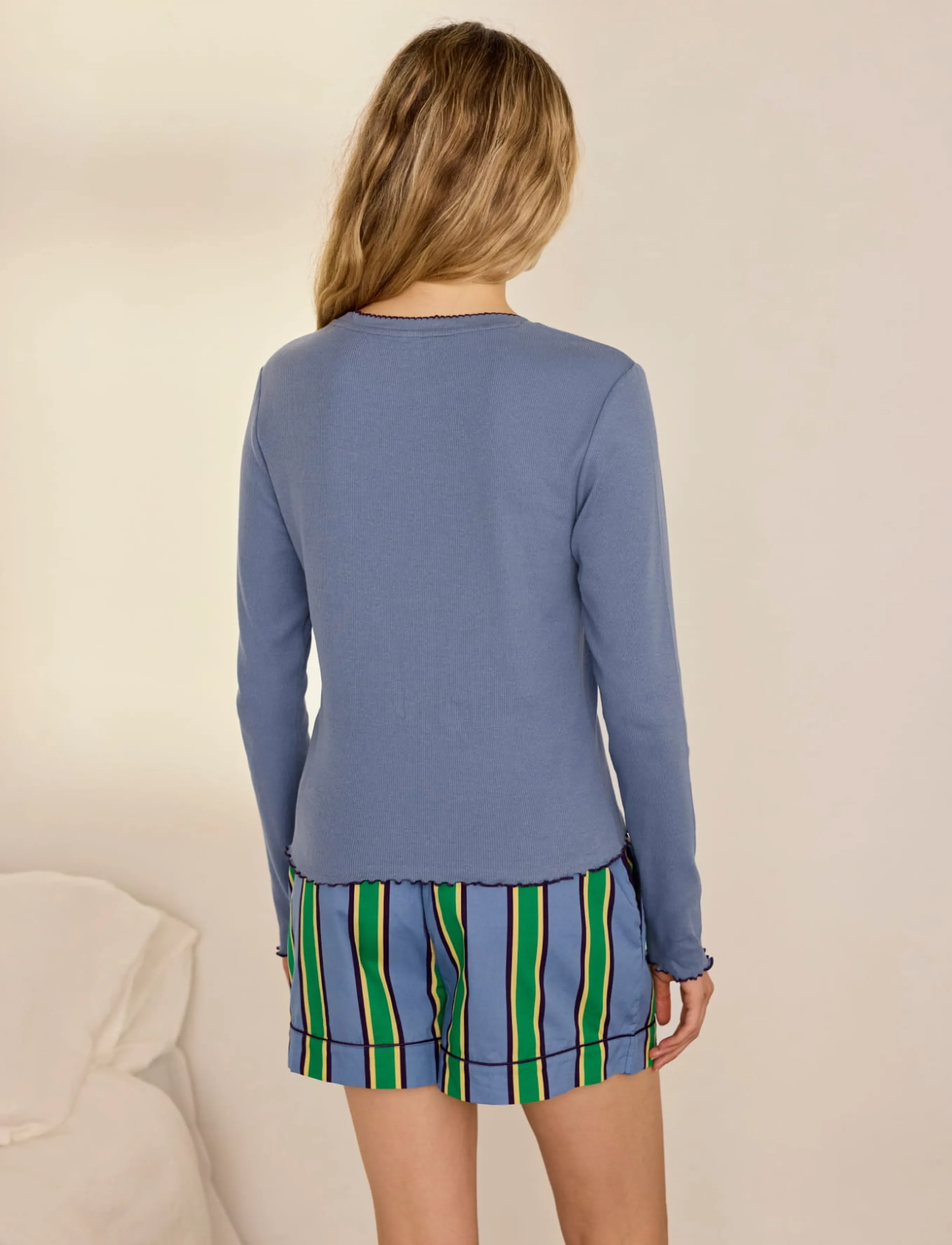 Organic Cotton Jewel Stripe Short Pyjama Set