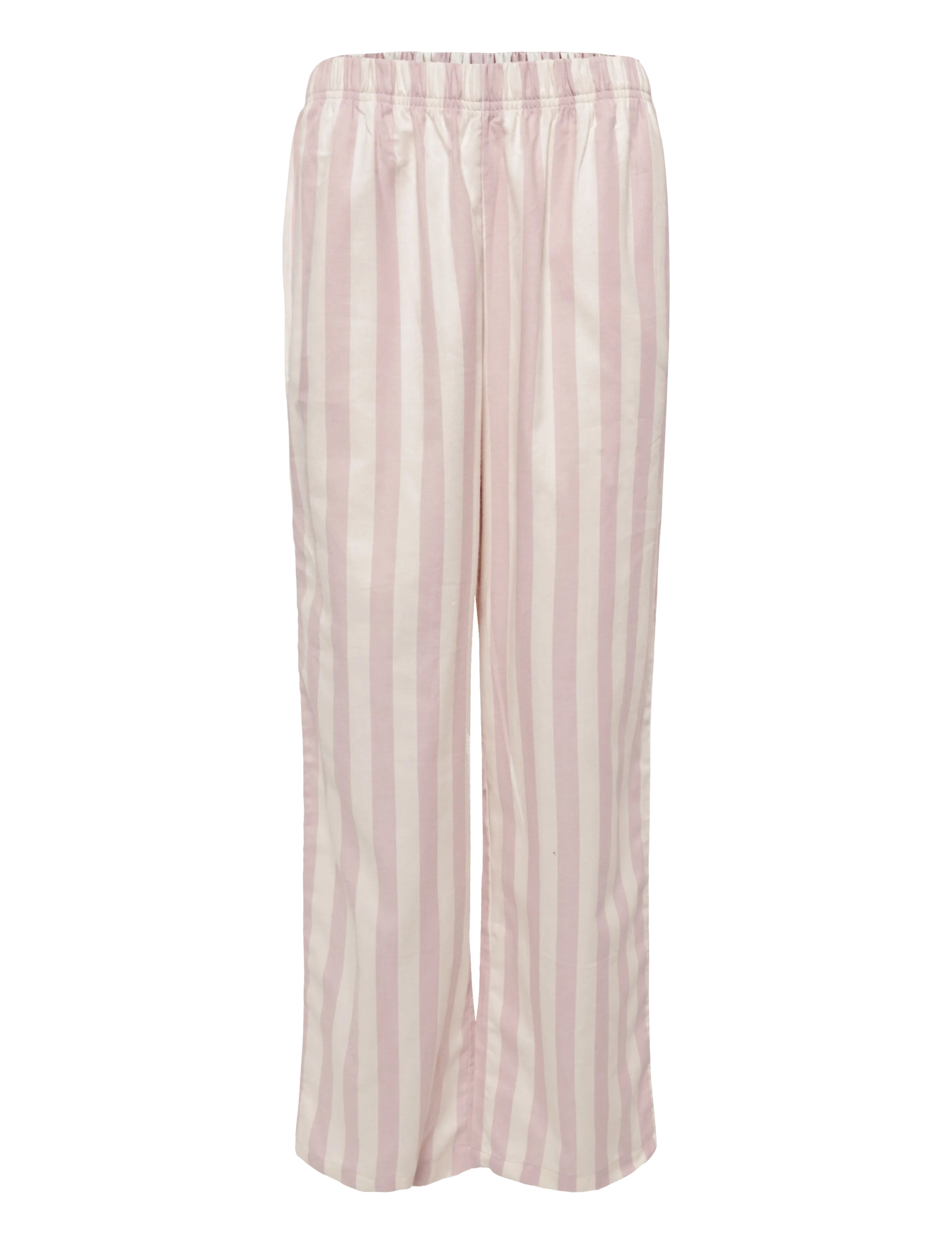 Chelsea Peers - Organic Cotton Ruffle Heart Stripe Long Pyjama Set - pyjamas - pink - 3