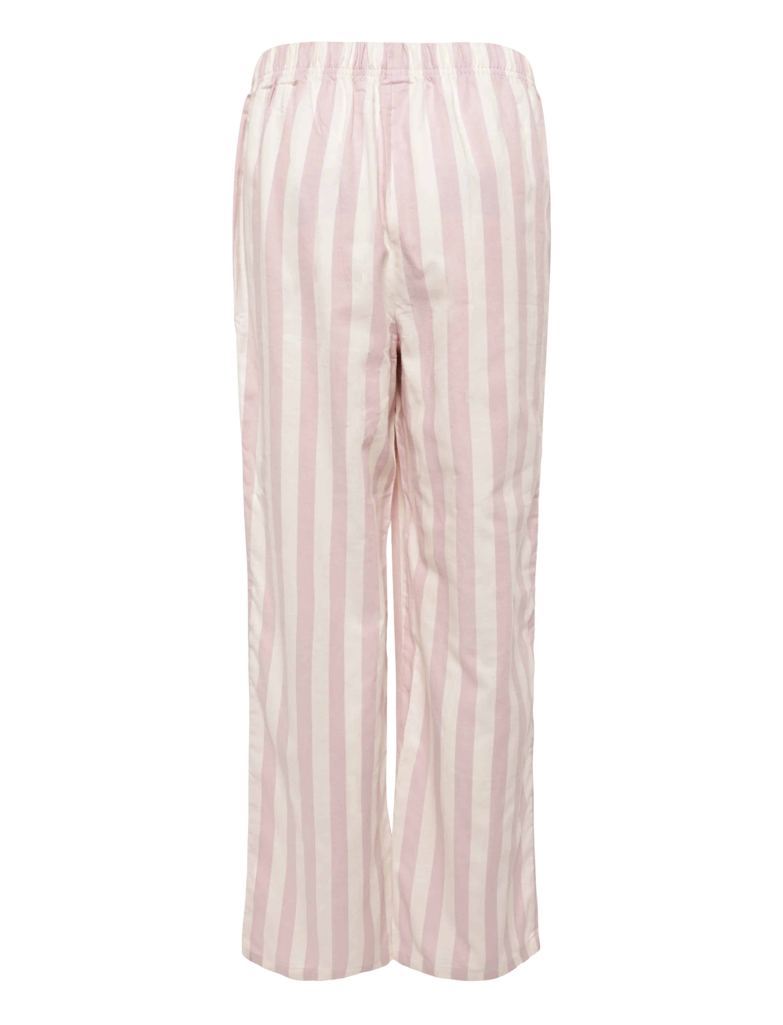 Chelsea Peers - Organic Cotton Ruffle Heart Stripe Long Pyjama Set - pyjamas - pink - 4