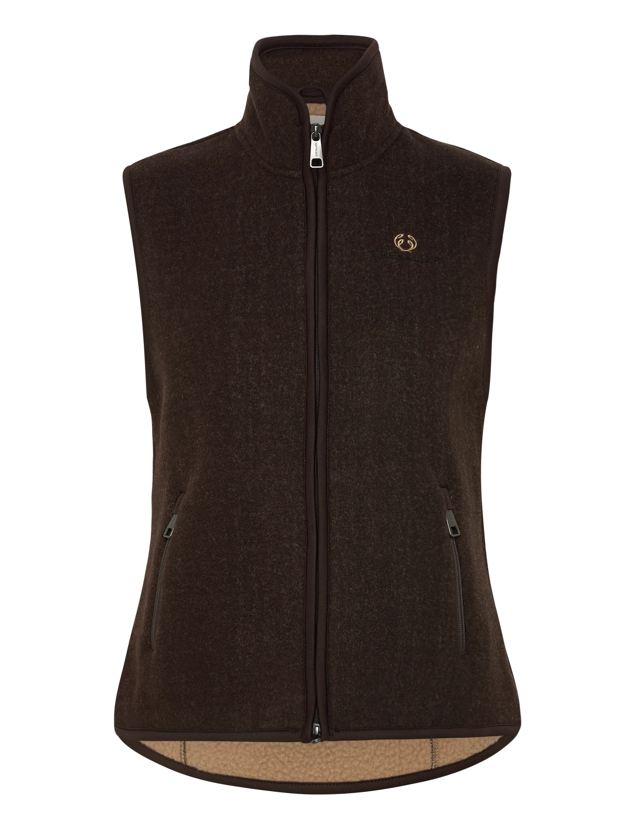 Chevalier Mainstone Fleece Vest Women, 40, Brown, Sport > Vatterede Veste, Dame