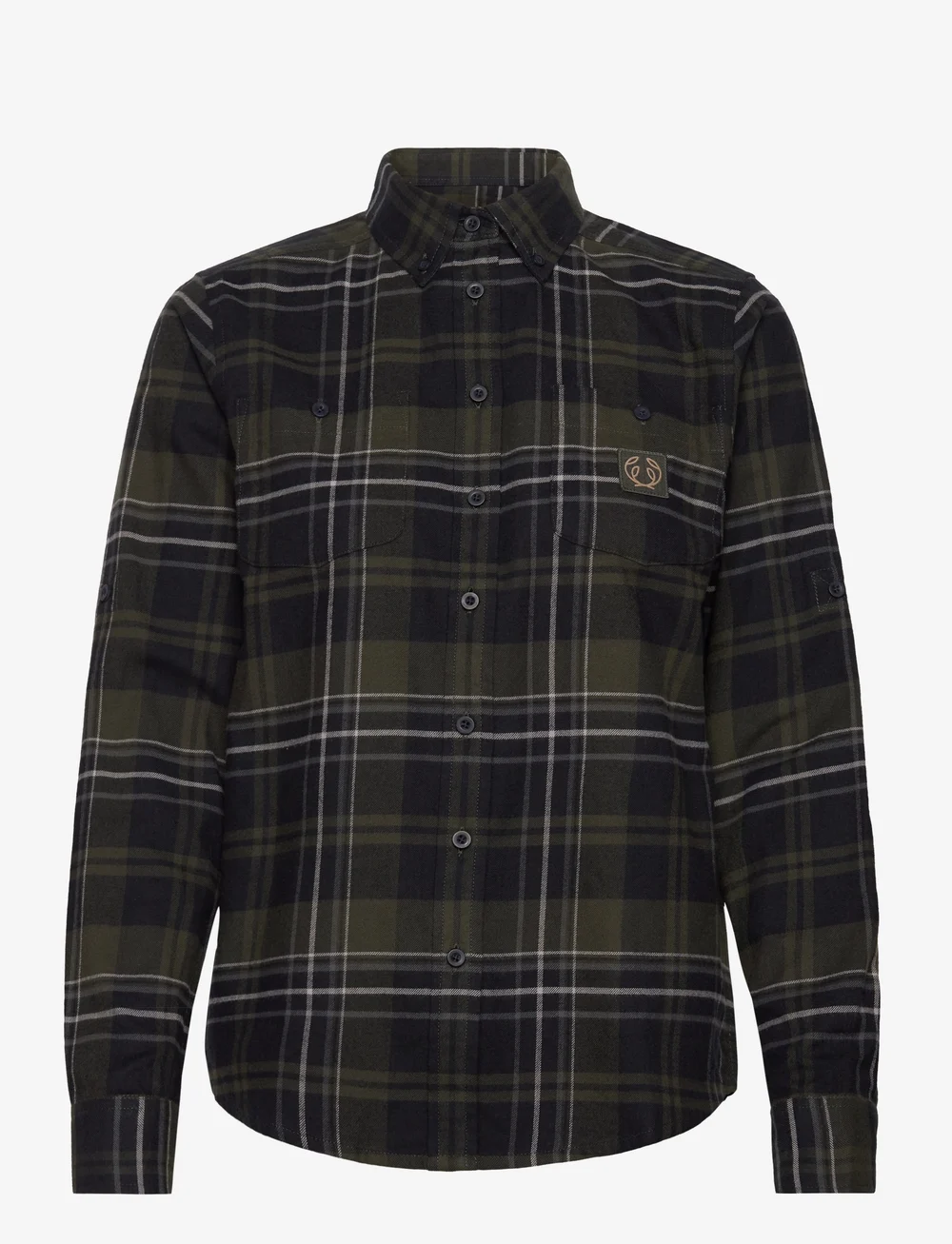 Chevalier - Heron Flannel Shirt - skjorter - october green checked - 0