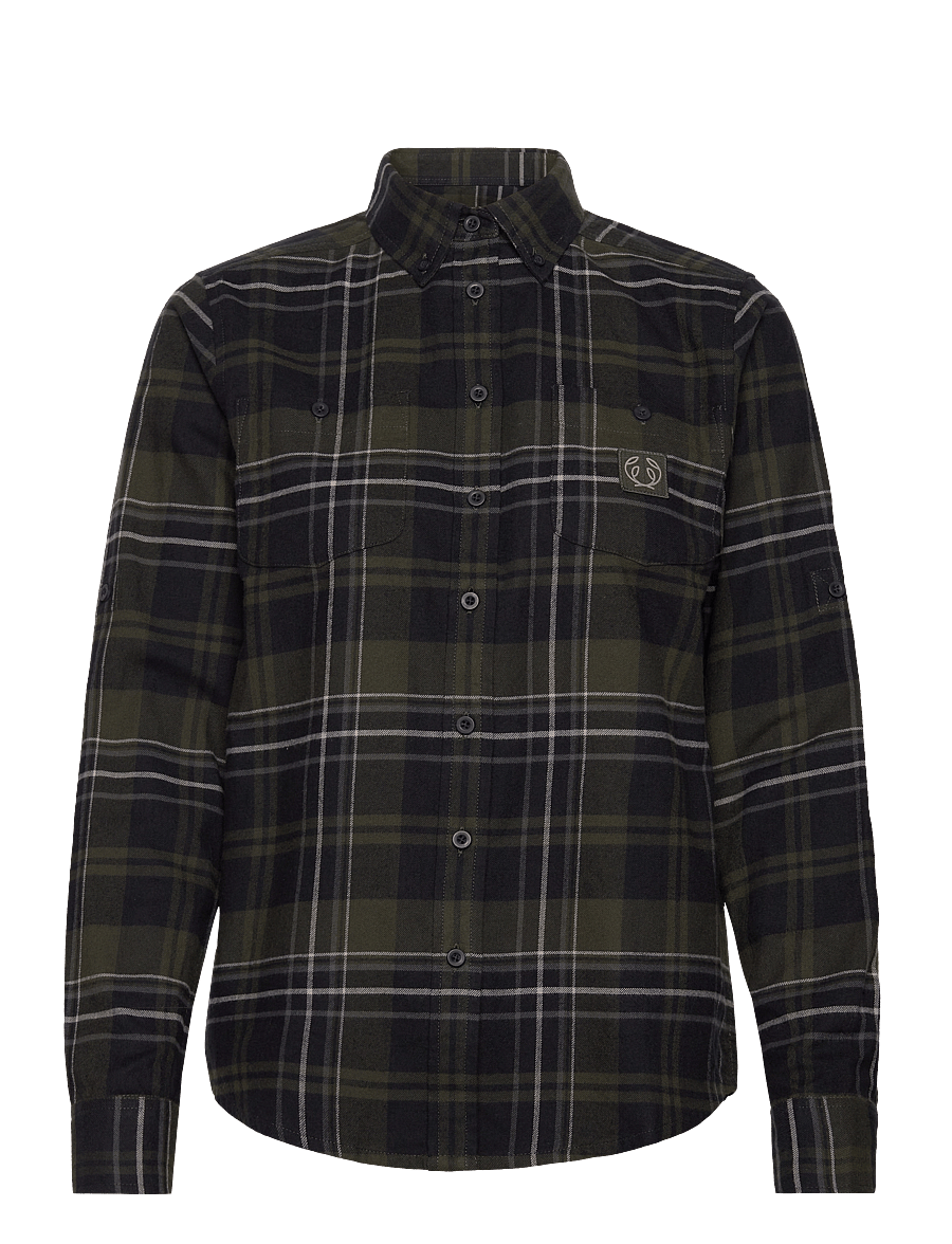 Chevalier - Heron Flannel Shirt - skjortor - october green checked - 0