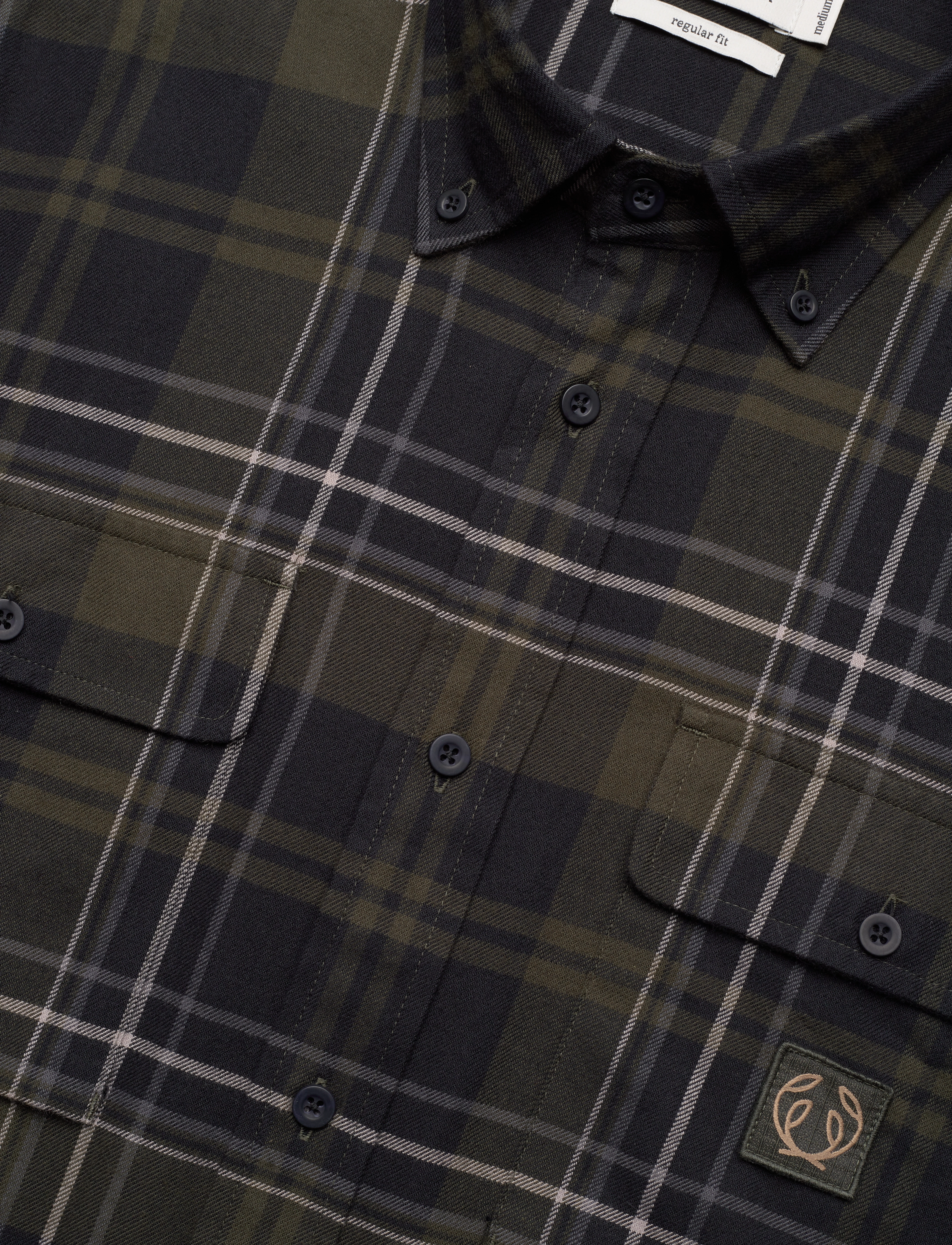 Chevalier - Heron Flannel Shirt Men - skjorter - green checked - 2