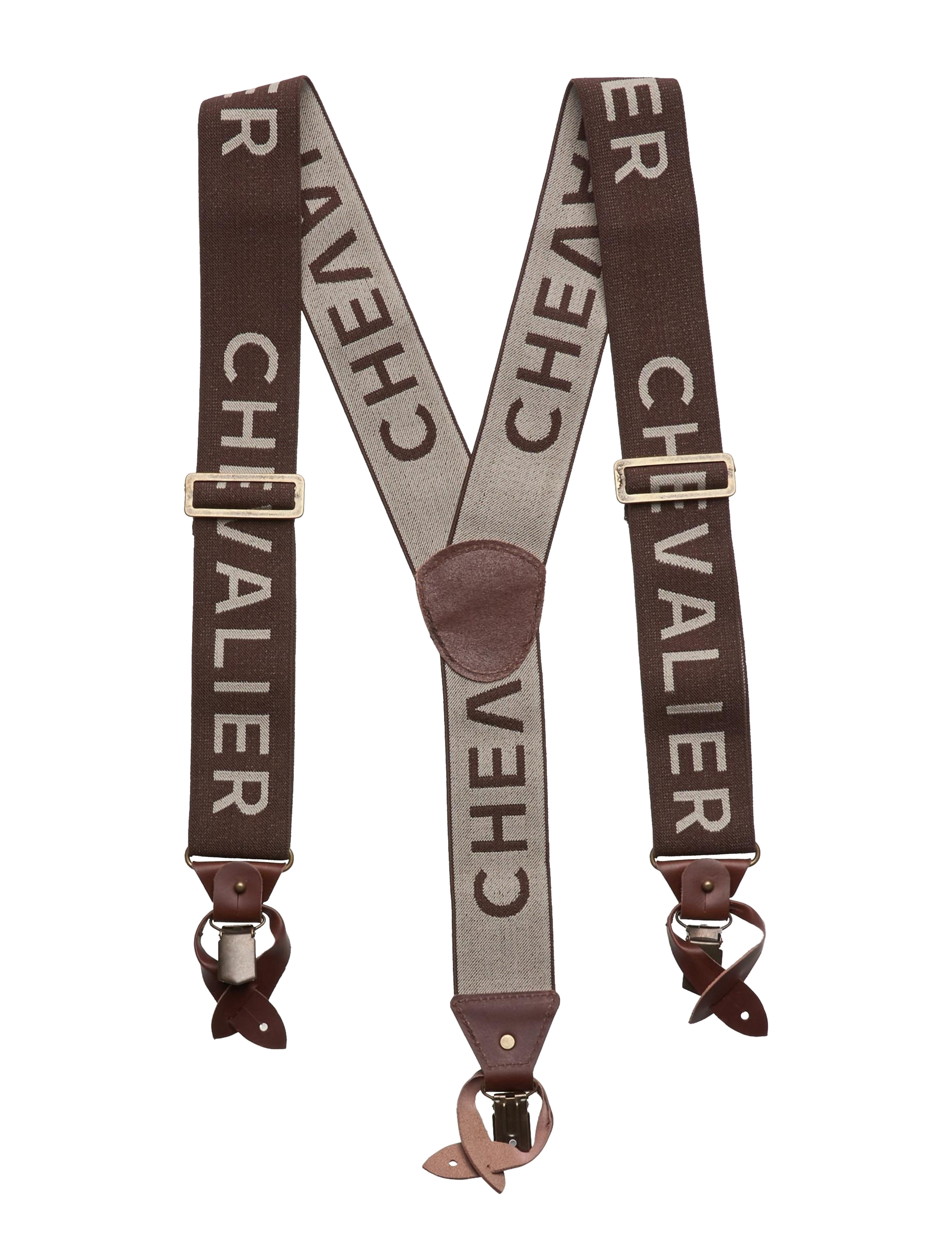 Chevalier Chevalier Logo Suspenders, One Size, Brown, Sport > Seler, Herre