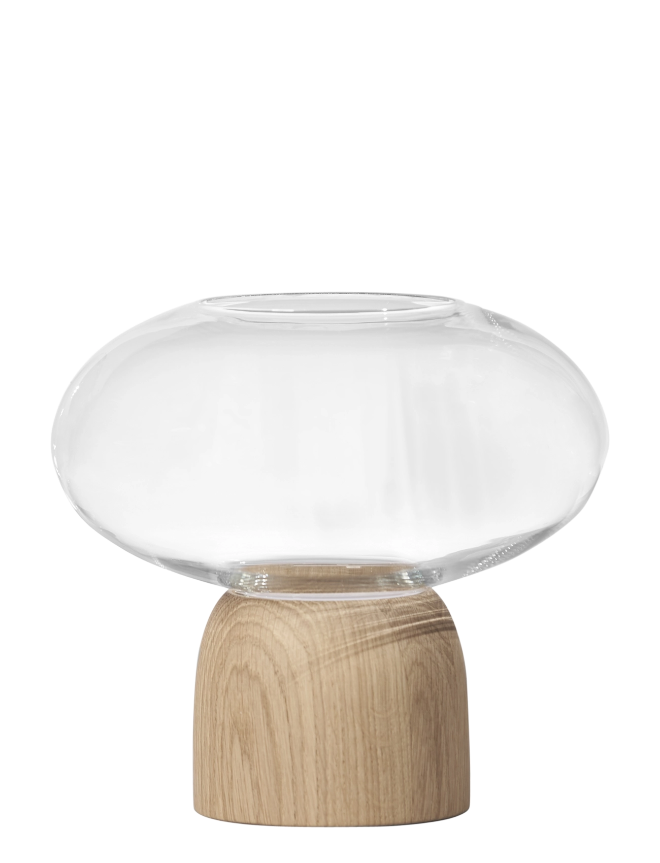 CHICURA Porcini Vase OAK / CLEAR - H:22CM - Unisex