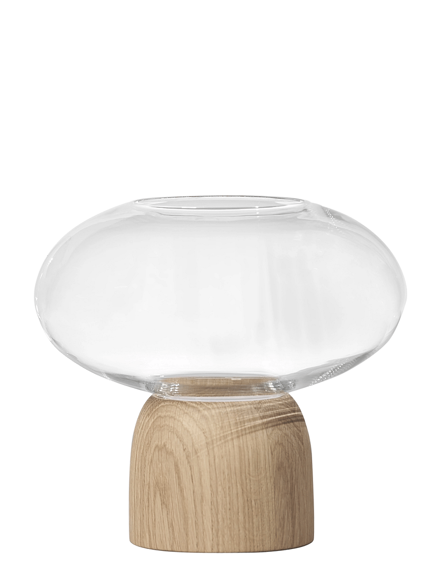 ChiCura - Porcini Vase - vaasid - oak / clear - 1