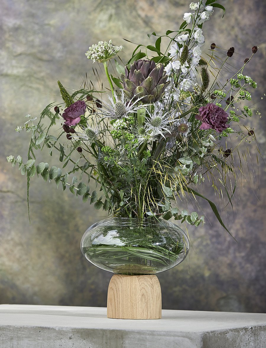 ChiCura - Porcini Vase - vaasid - oak / clear - 0