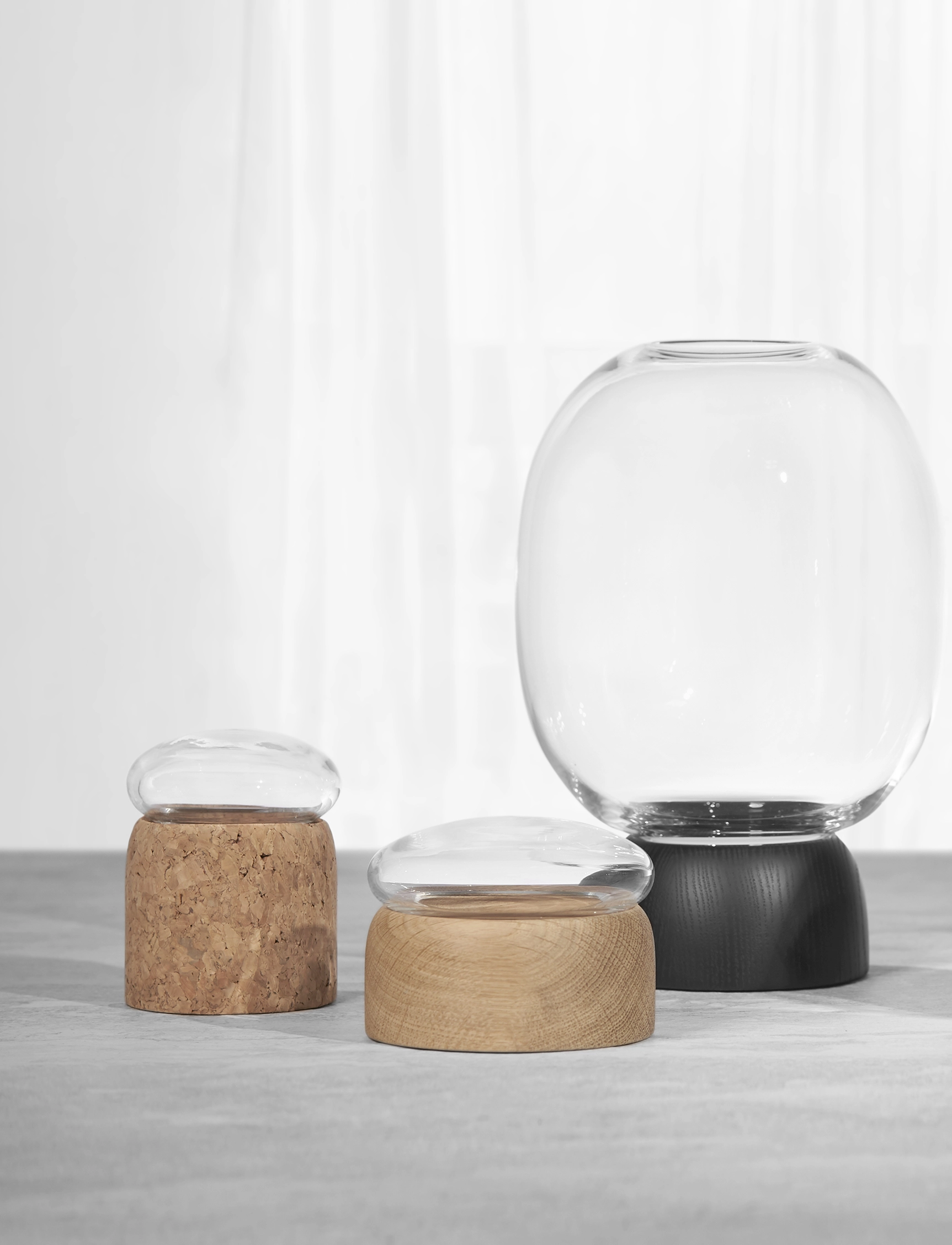 ChiCura Porcini Vase - Konfirmation - OAK / CLEAR / clear