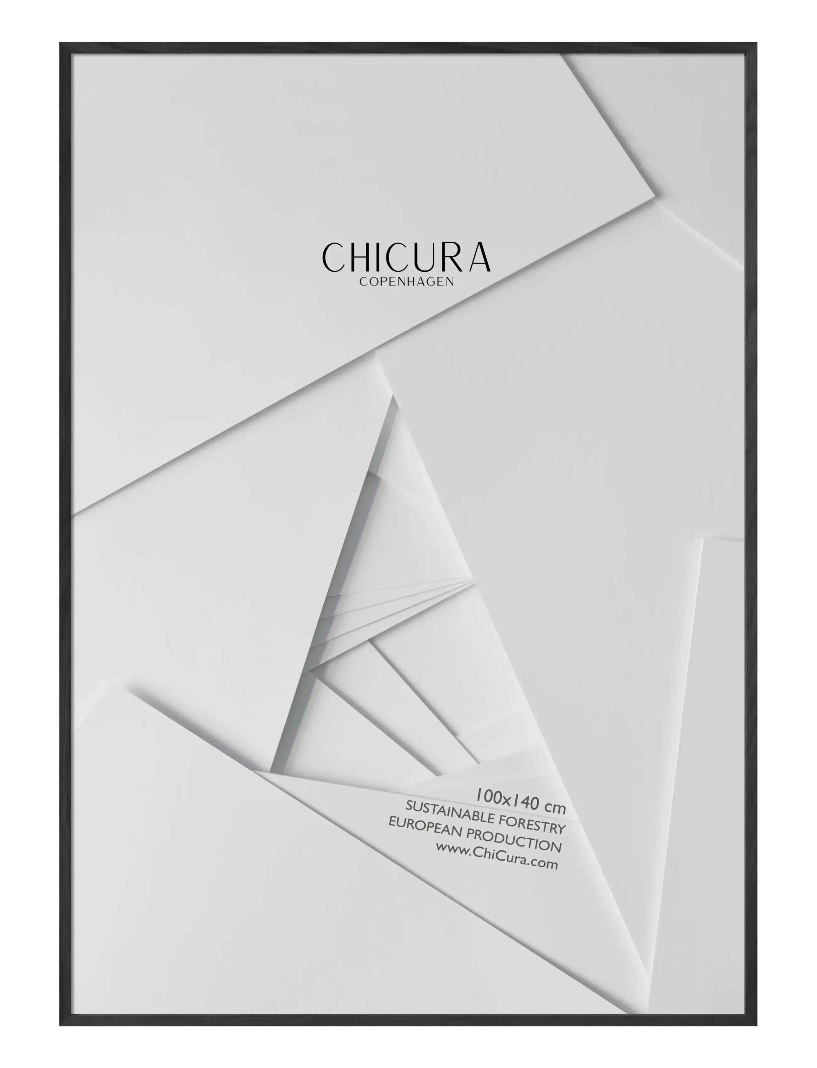ChiCura Wooden Frame Black Acrylic, Ramme, Sort, Str: 100X 140CM