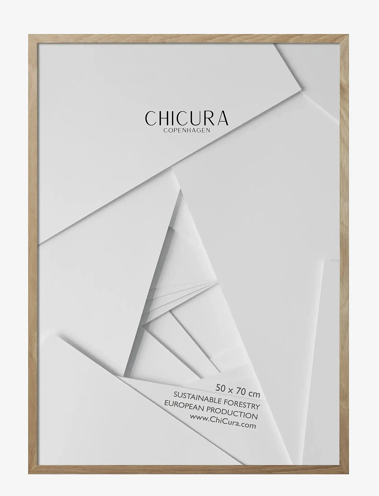 ChiCura - Wooden Frame - Oak - Anti-Reflective Acrylic - ramki na zdjęcia - oak - 1