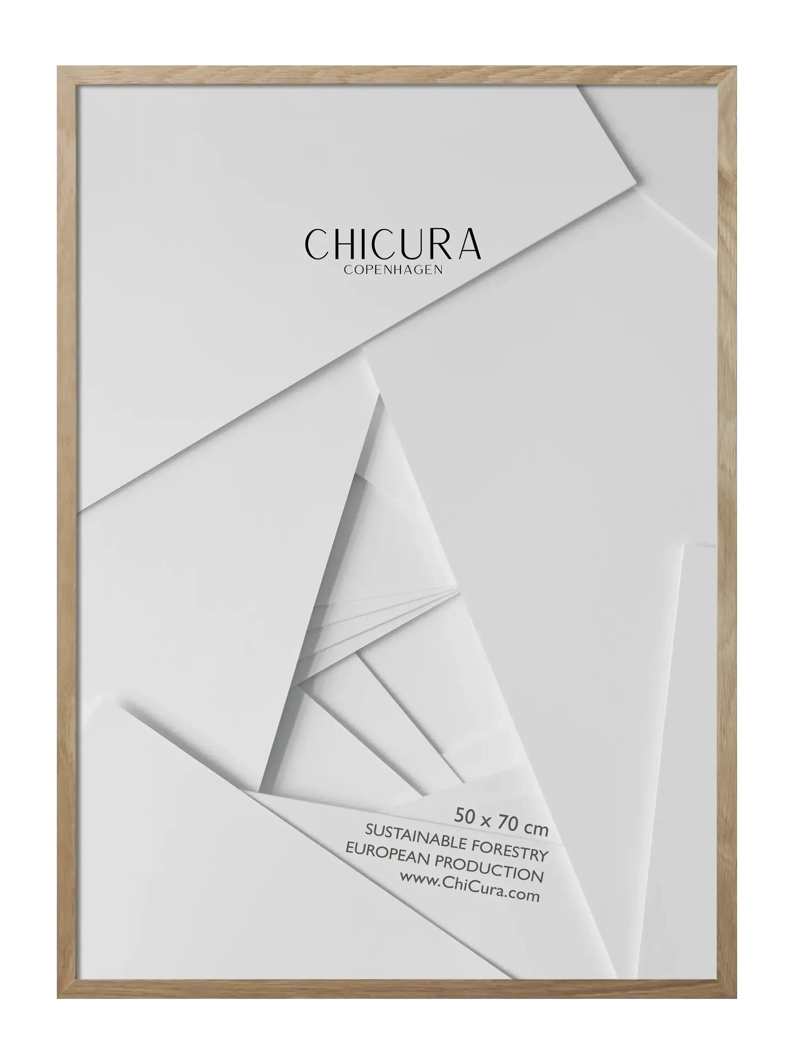 ChiCura Wooden Frame - Oak - Anti-Reflective Acrylic - Autumn deals - OAK / beige