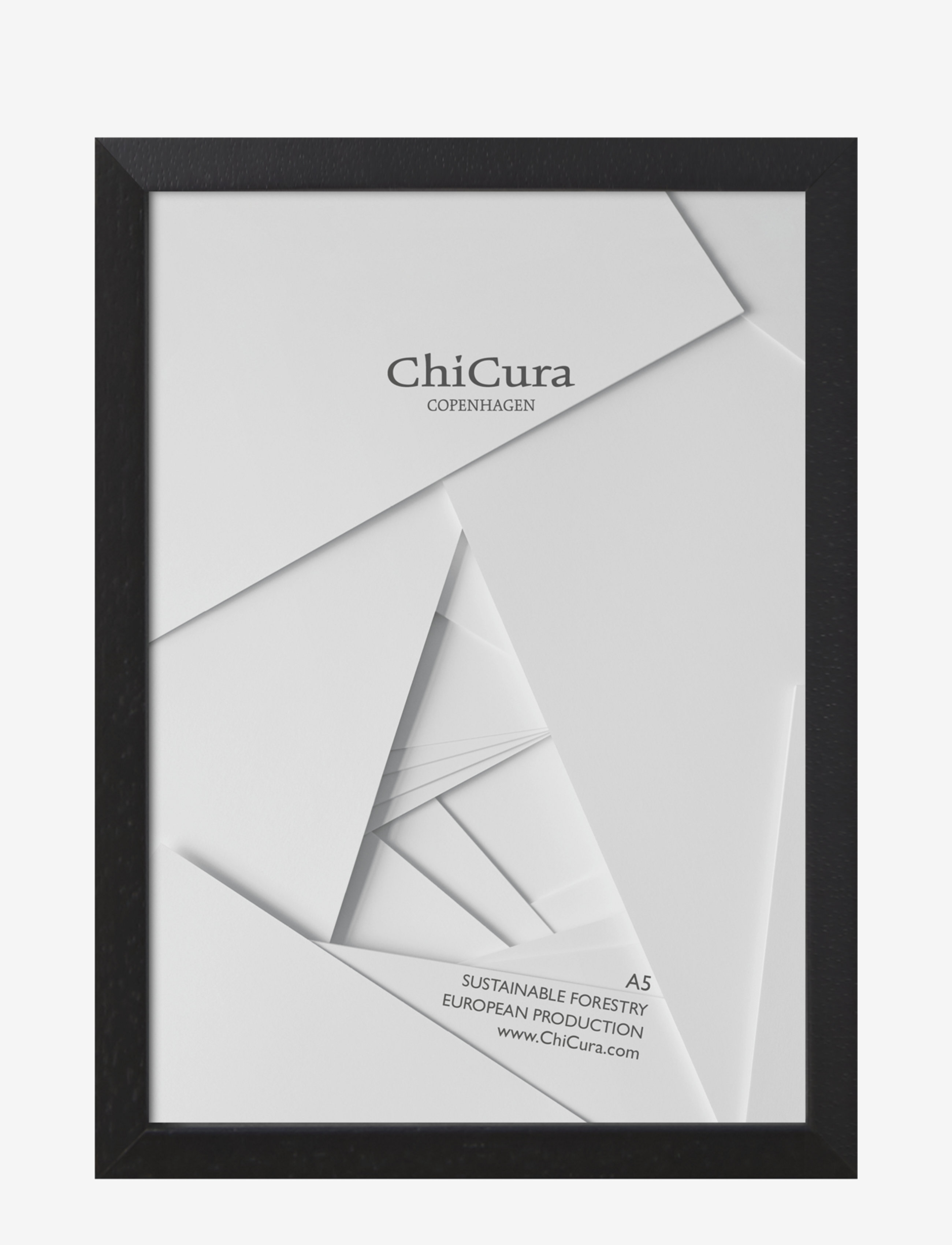 CHICURA Wooden Frame - A5 - Acrylic Schwarz - 14.8X21CM - Unisex