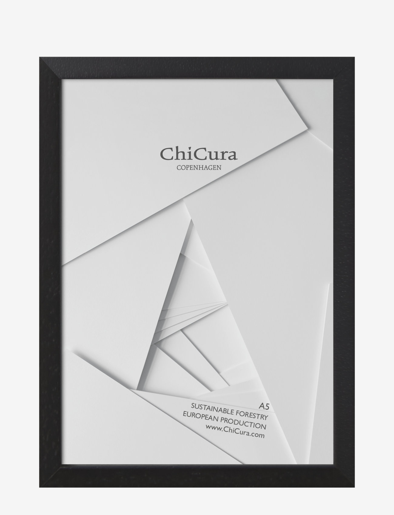 CHICURA Wooden Frame - A5 - Glass Schwarz - 14.8X21CM - Unisex