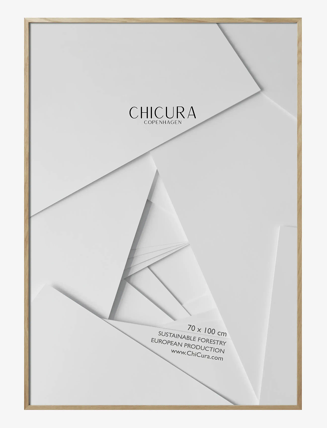 ChiCura - Wooden Frame - Oak - Anti-Reflective Acrylic - billedrammer - oak - 0