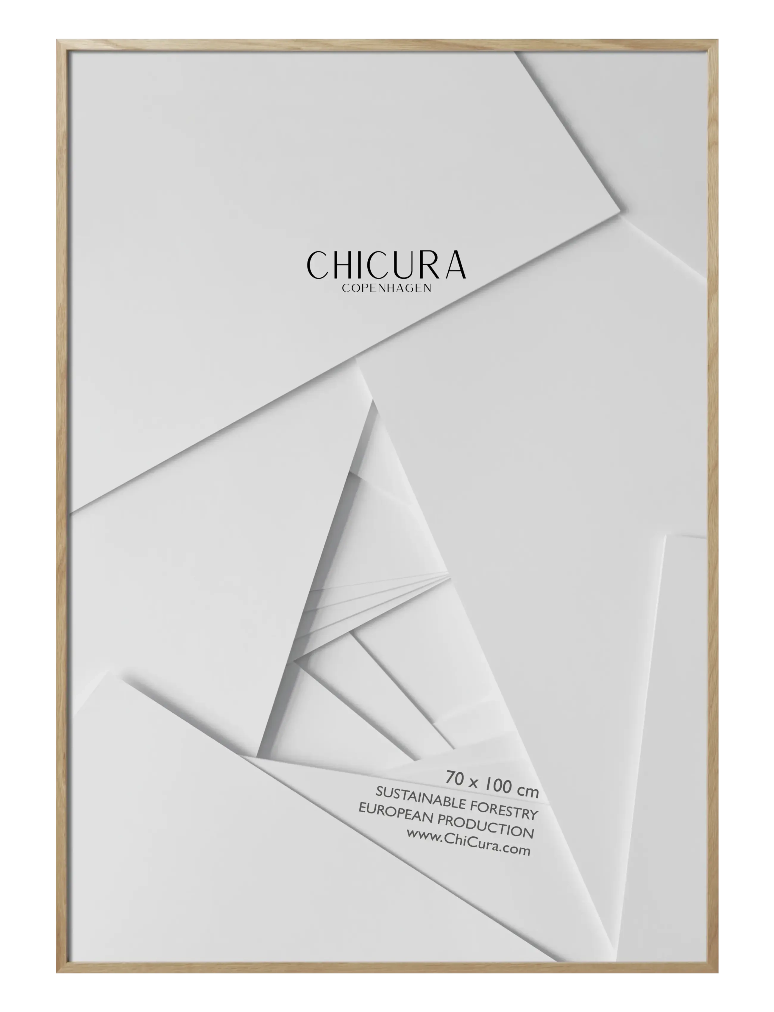 ChiCura Wooden Frame - Oak - Anti-Reflective Acrylic - Interiør - OAK / beige