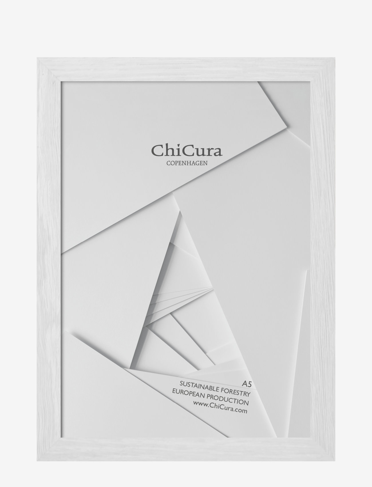 ChiCura - Wooden Frame - A5 - Glass - billedrammer - white - 1
