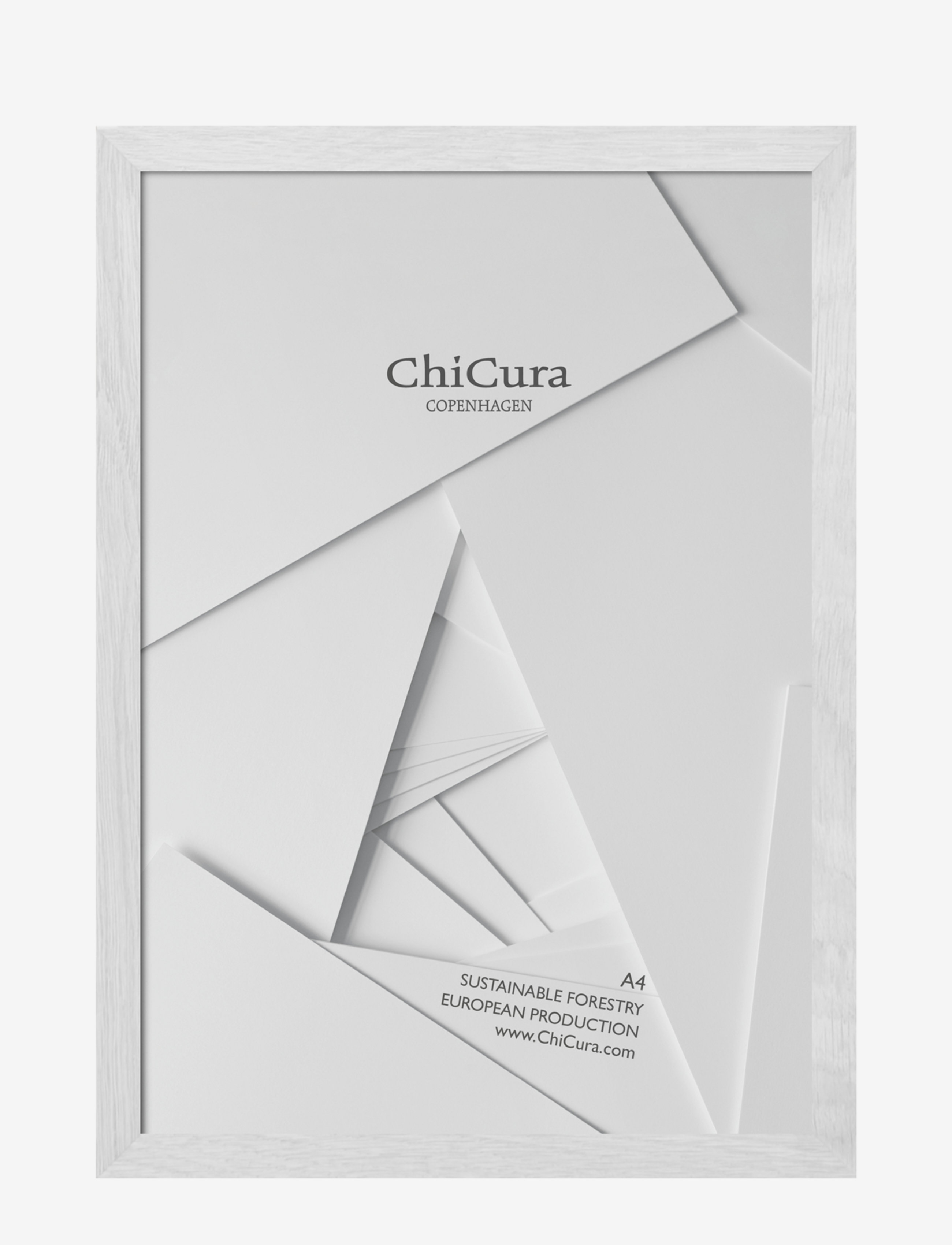ChiCura Wooden Frame A4 Acrylic, Ramme, Hvid, Str: 21X29.7CM