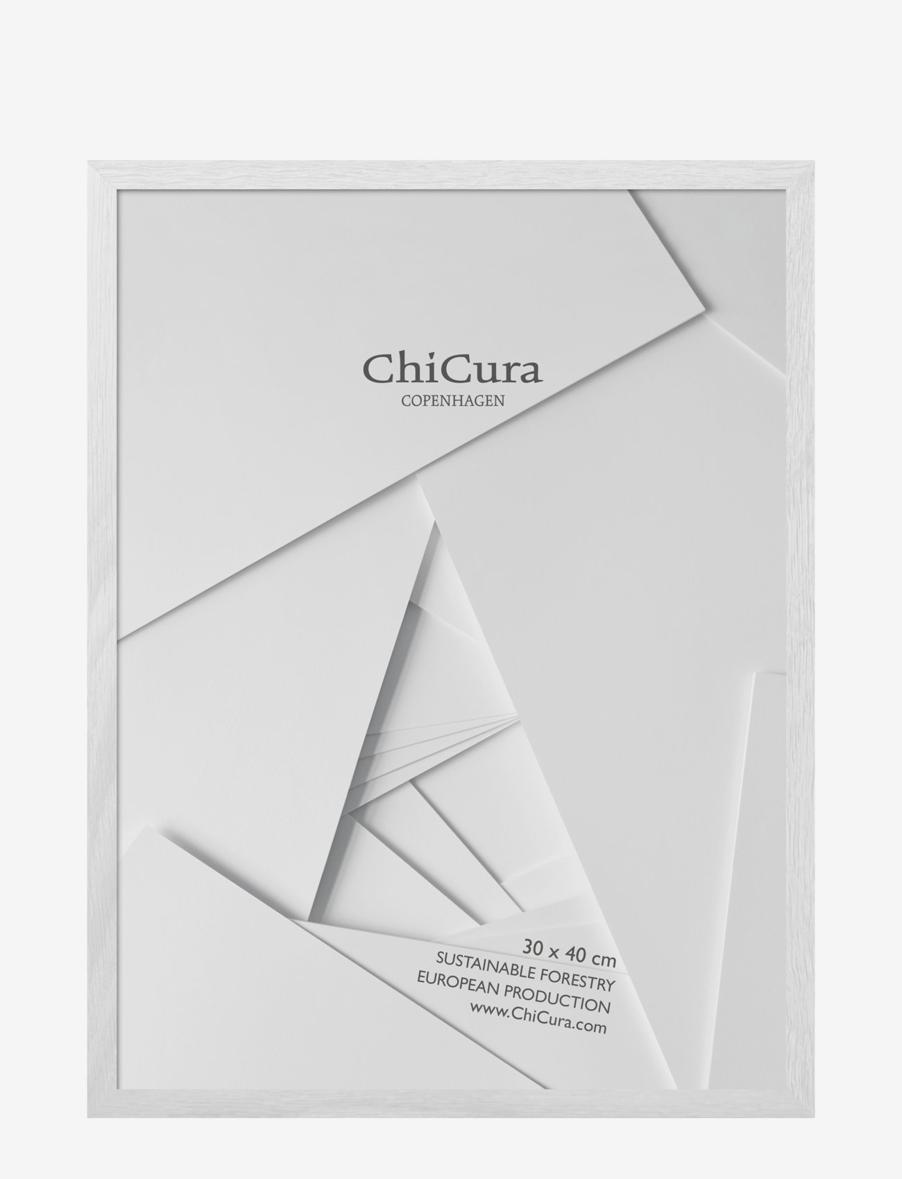 Wooden Frame - 30x40cm - Glass - WHITE