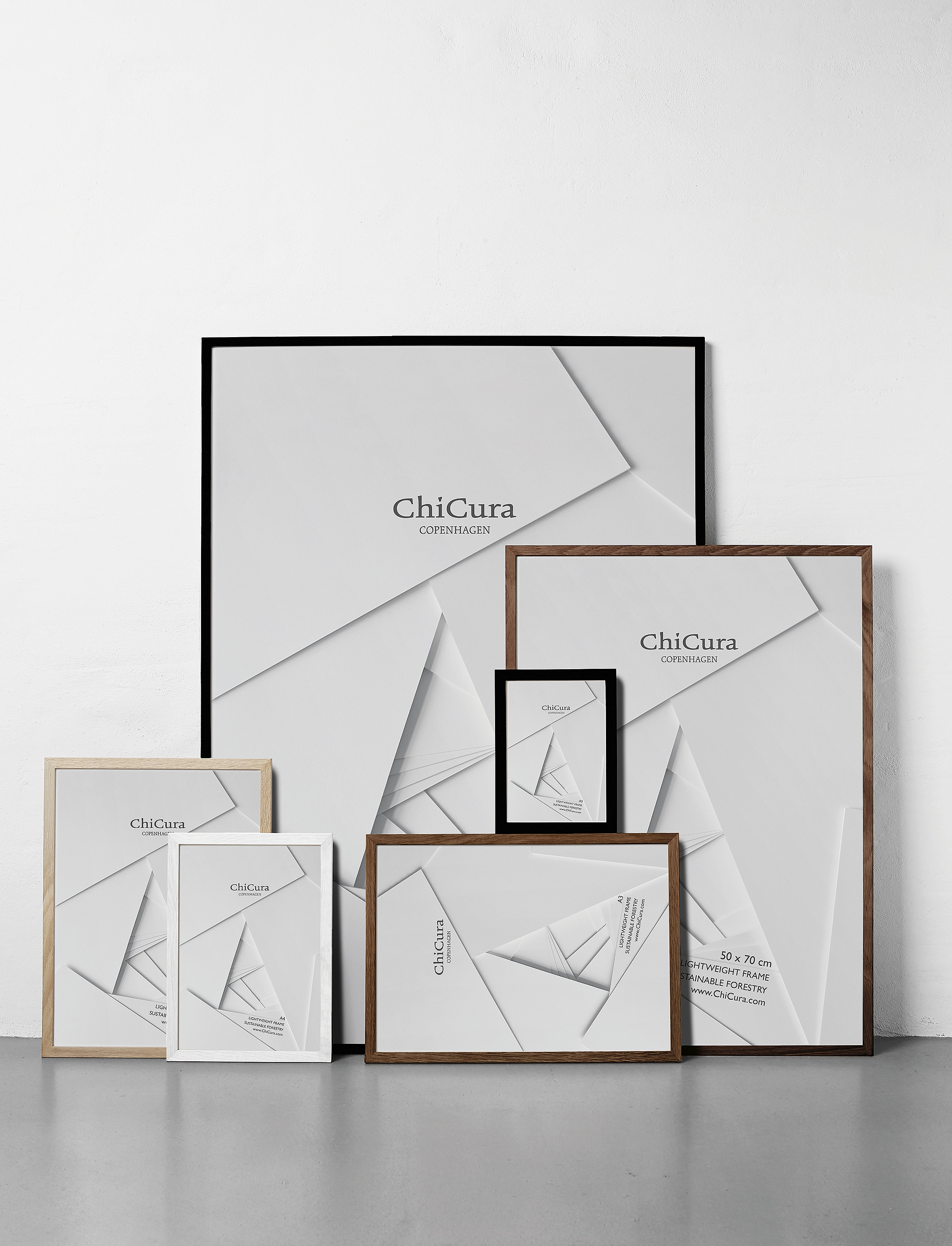 ChiCura Wooden Frame 30X40Cm Glass, 30X40 cm, Decoration, Weiß - Frames, Homeware