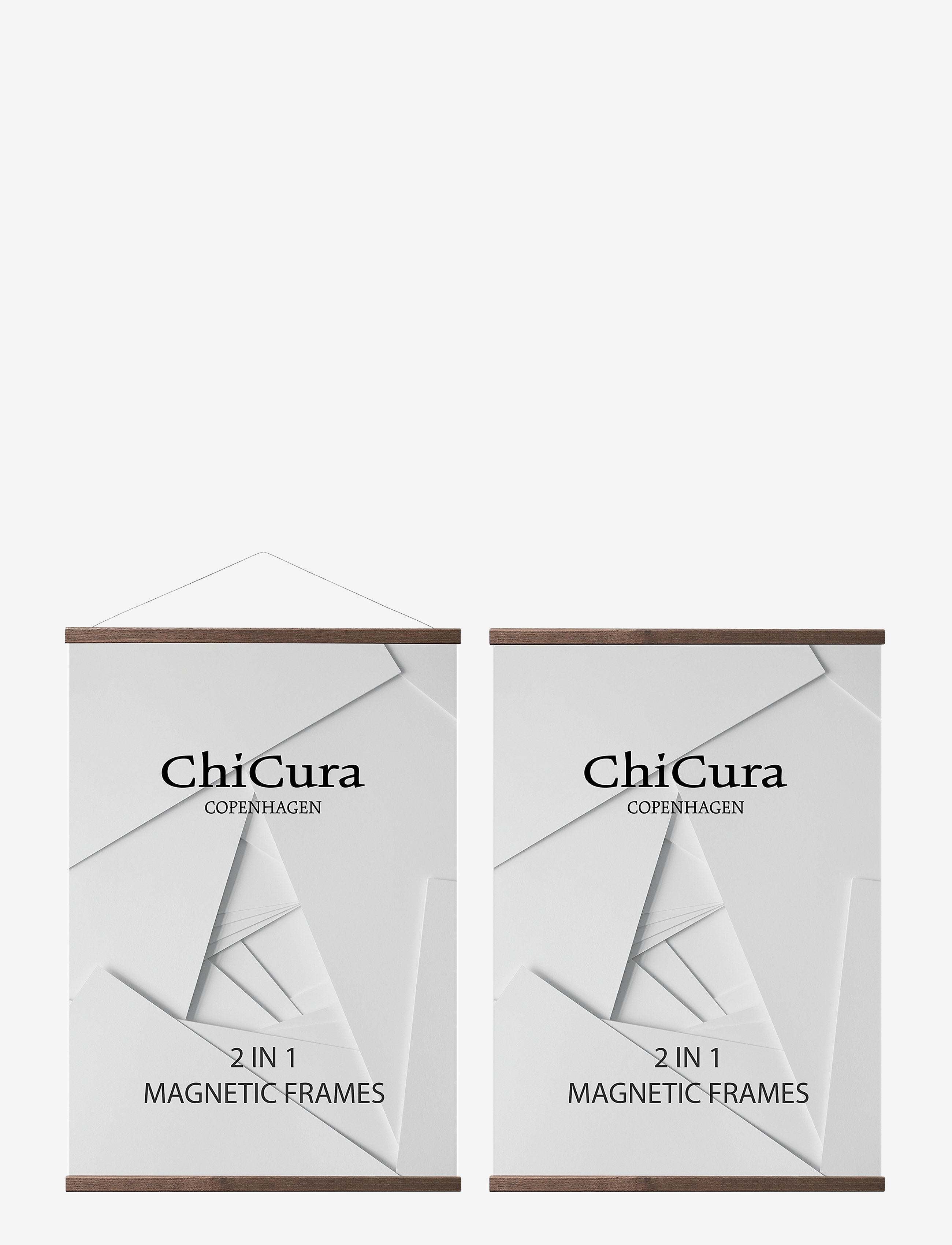 ChiCura 2 In 1 Magnetic Frame, Ramme, Brun, Str: 43 cm