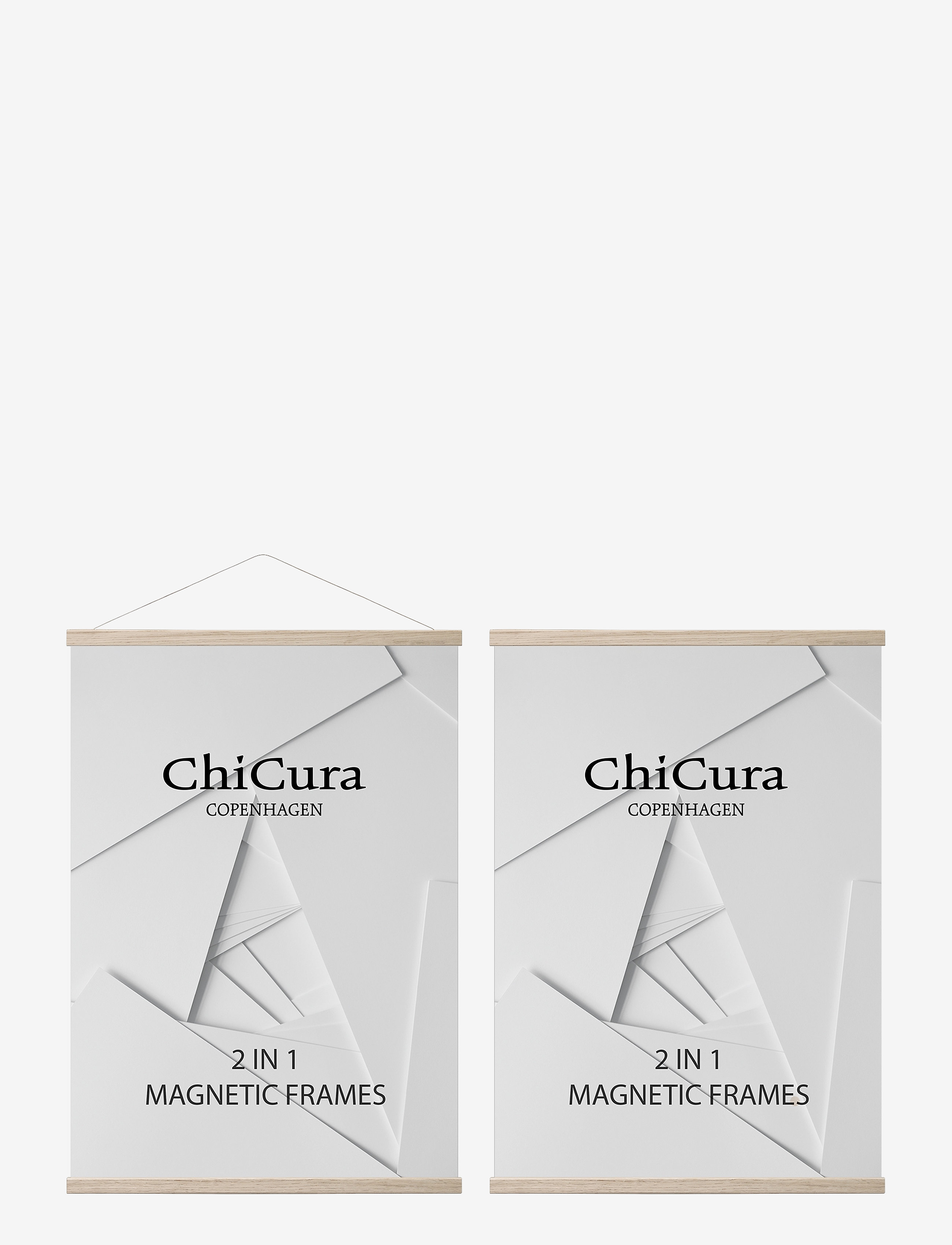 ChiCura 2 In 1 Magnetic Frame, Ramme, Brun, Str: 43 cm