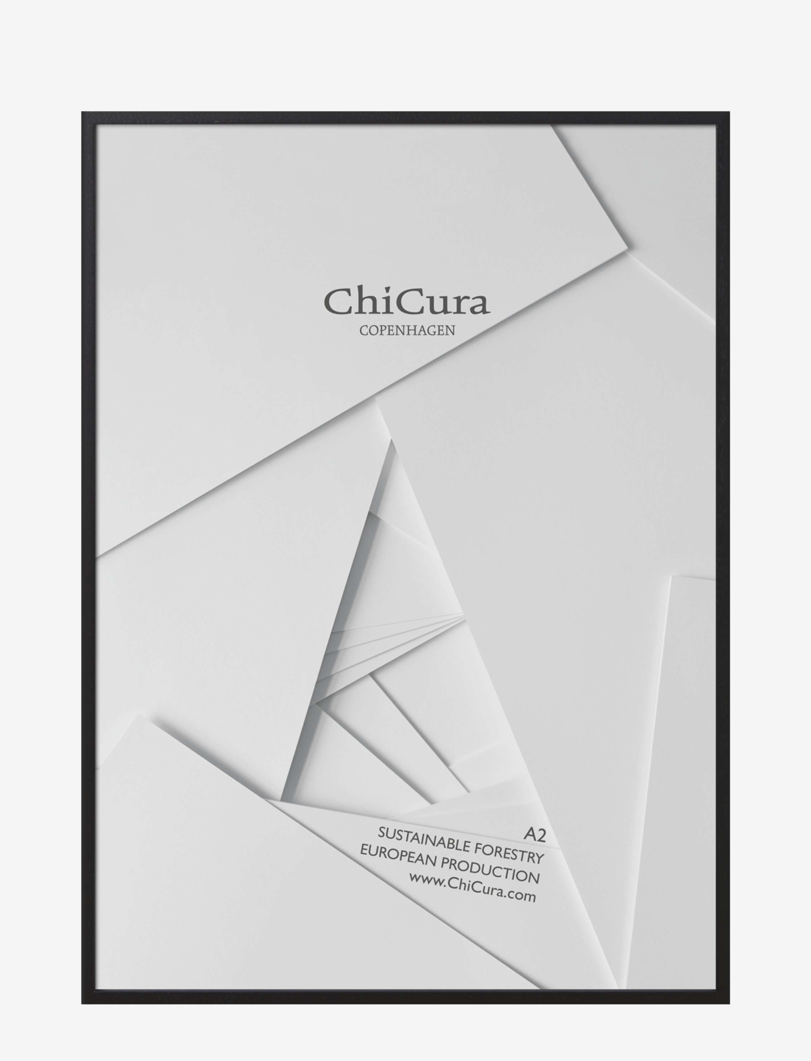CHICURA Wooden Frame - A2 - Acrylic Schwarz - A2 - Unisex