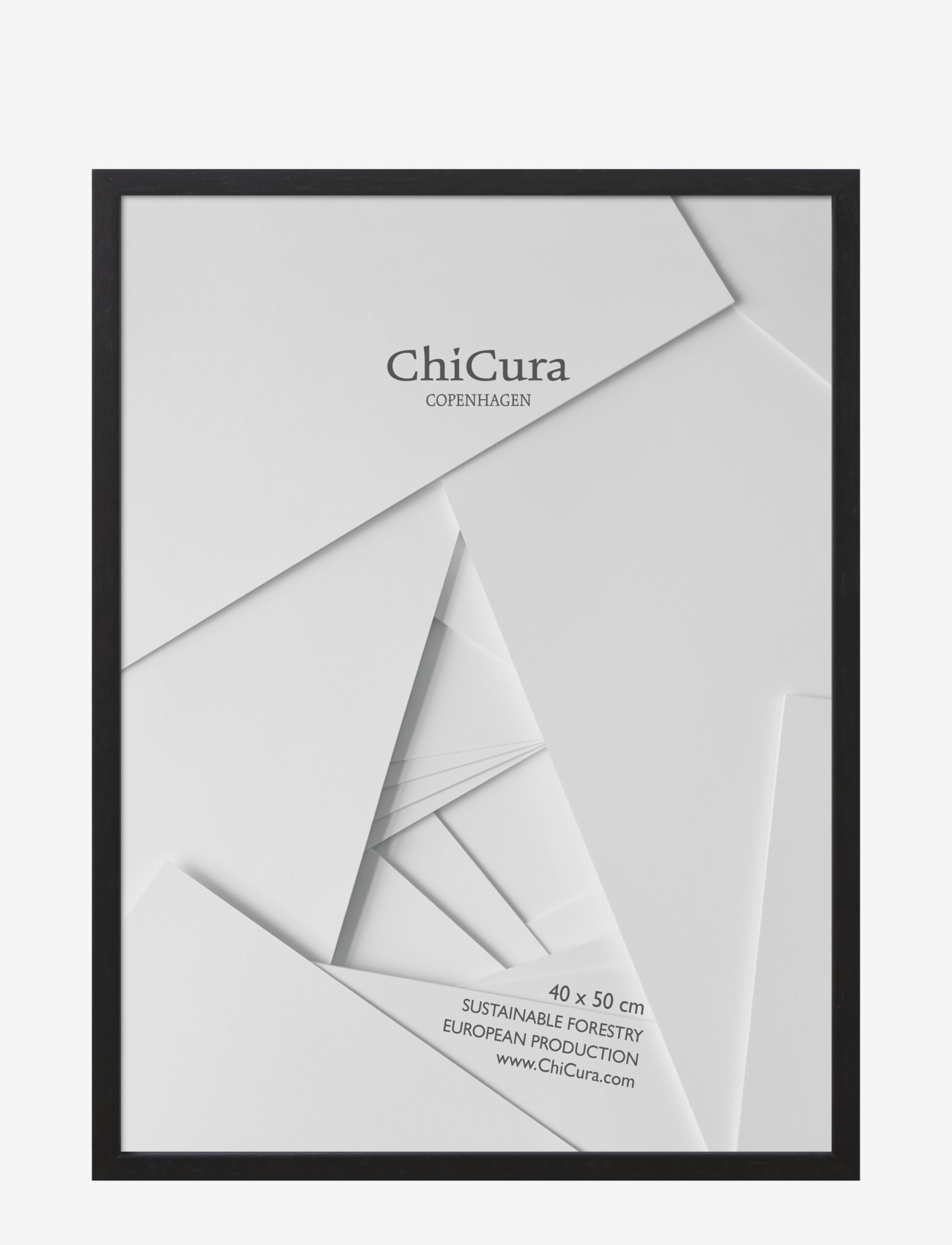 Wooden Frame - 40x50cm - Glass - BLACK