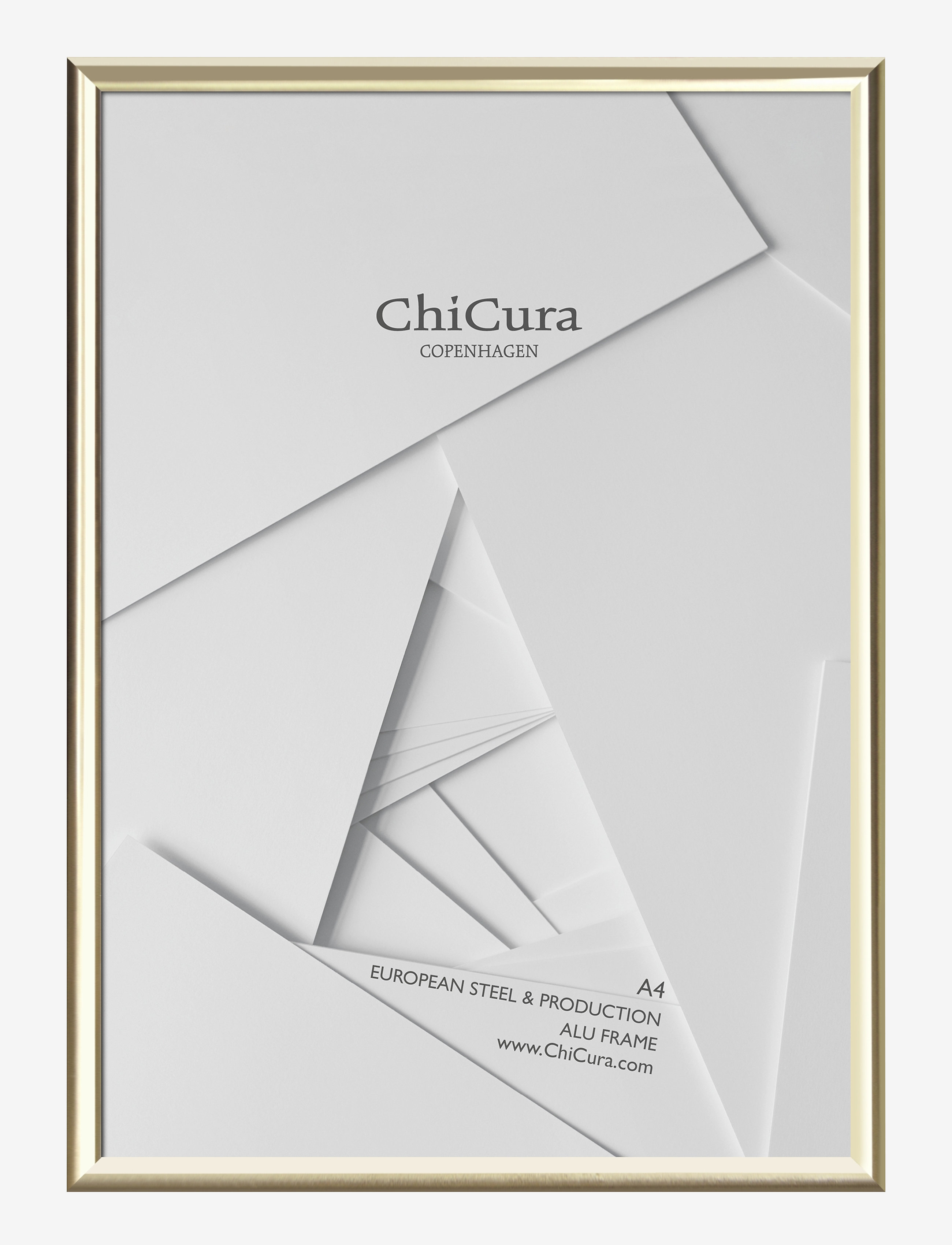 ChiCura Alu Frame A4 Acrylic, Ramme, Guld, Str: 21X29.7CM