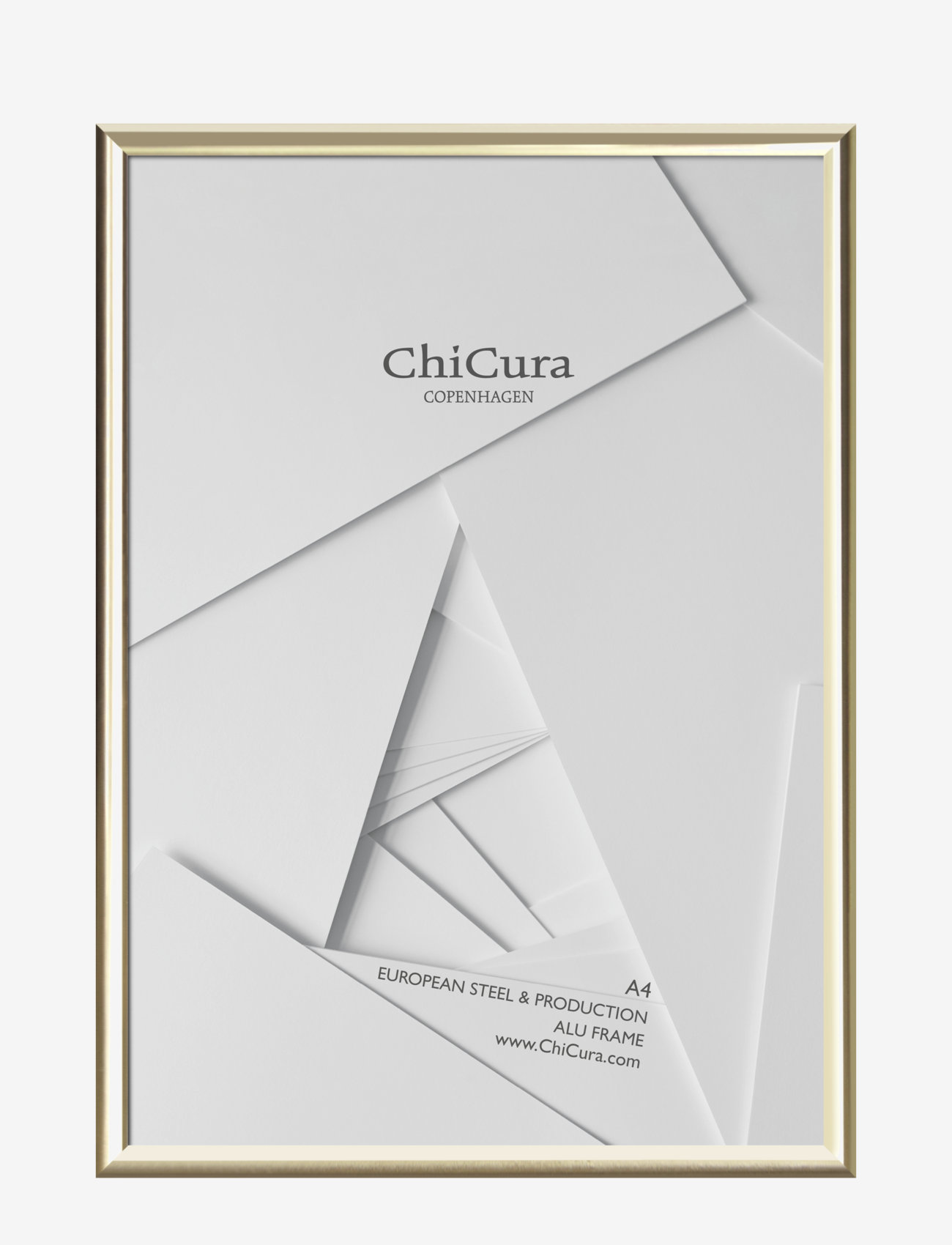 ChiCura Alu Frame A4 Glass, Ramme, Guld, Str: 21X29.7CM