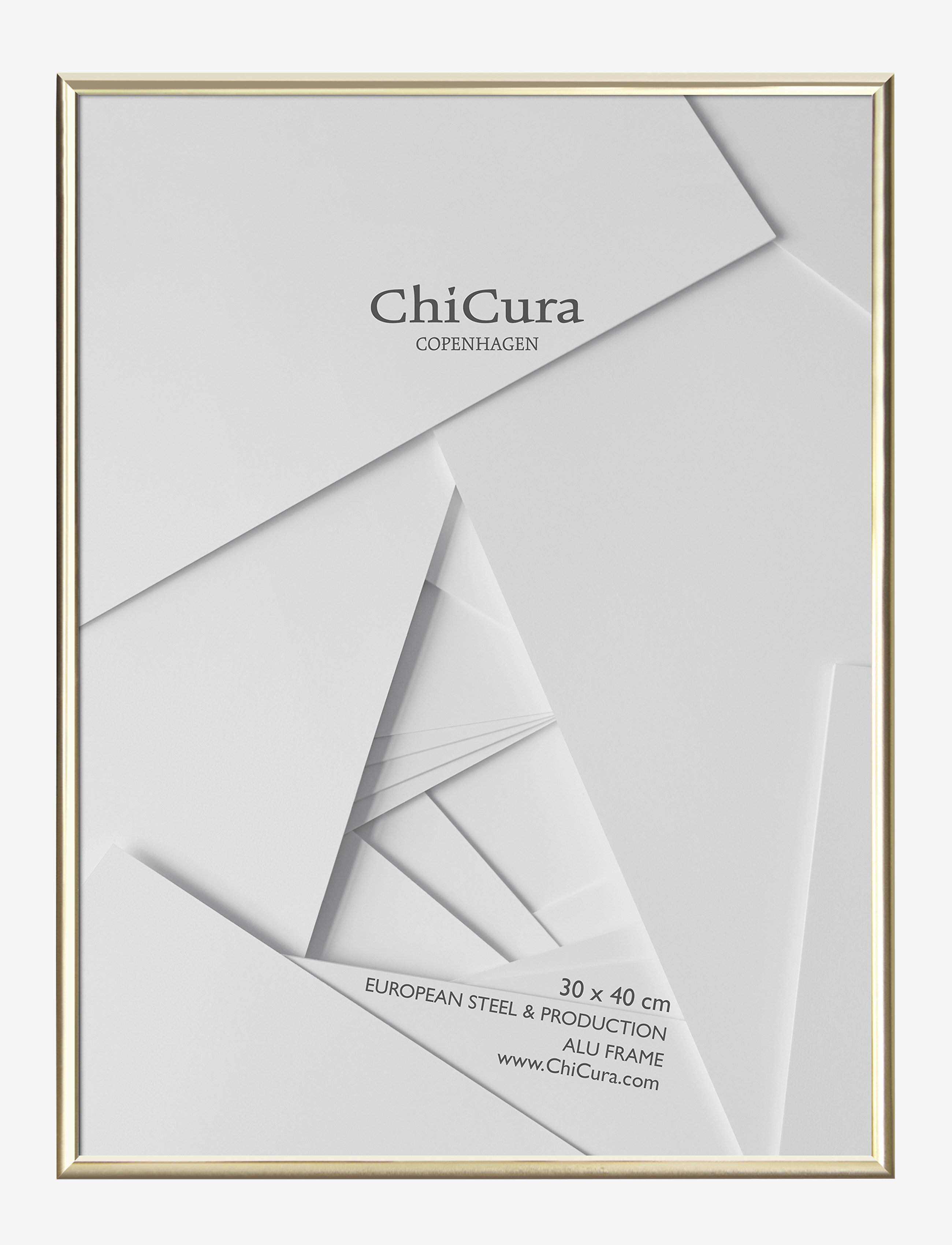 ChiCura Alu Frame 30X40Cm Acrylic, 30X40 cm, Decoration, Gold - Frames, Homeware
