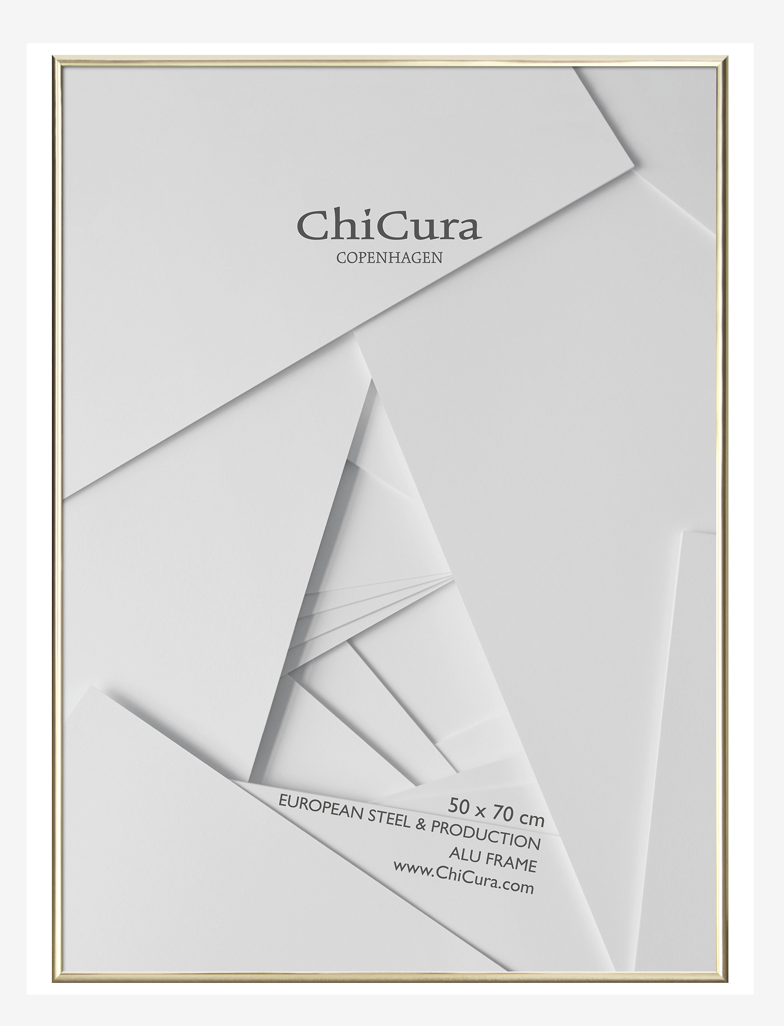 ChiCura Alu Frame 50X70Cm Acrylic, Ramme, Guld, Str: 50X70CM