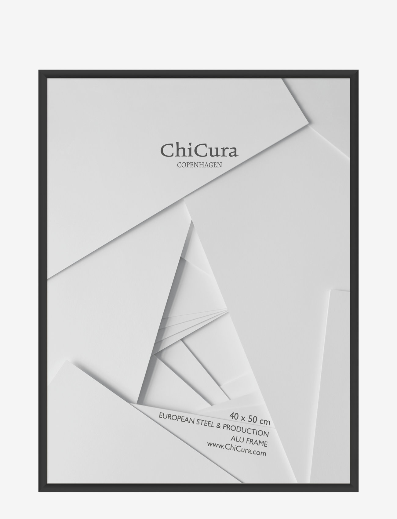 ChiCura Alu Frame 40X50Cm Glass, Ramme, Sort, Str: 40X50CM