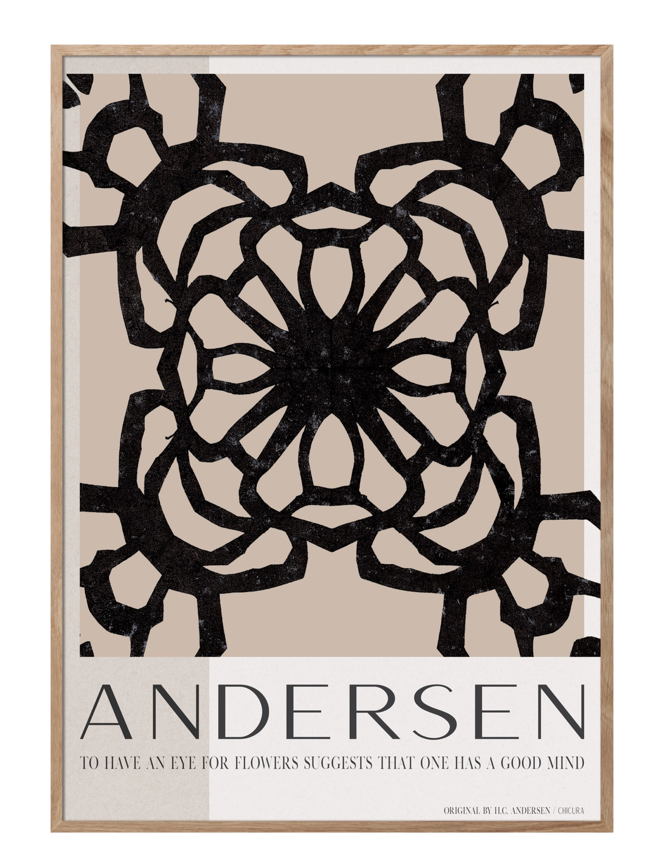 CHICURA H.c. Andersen - Flower Mind Schwarz - 29.7X42CM - Unisex