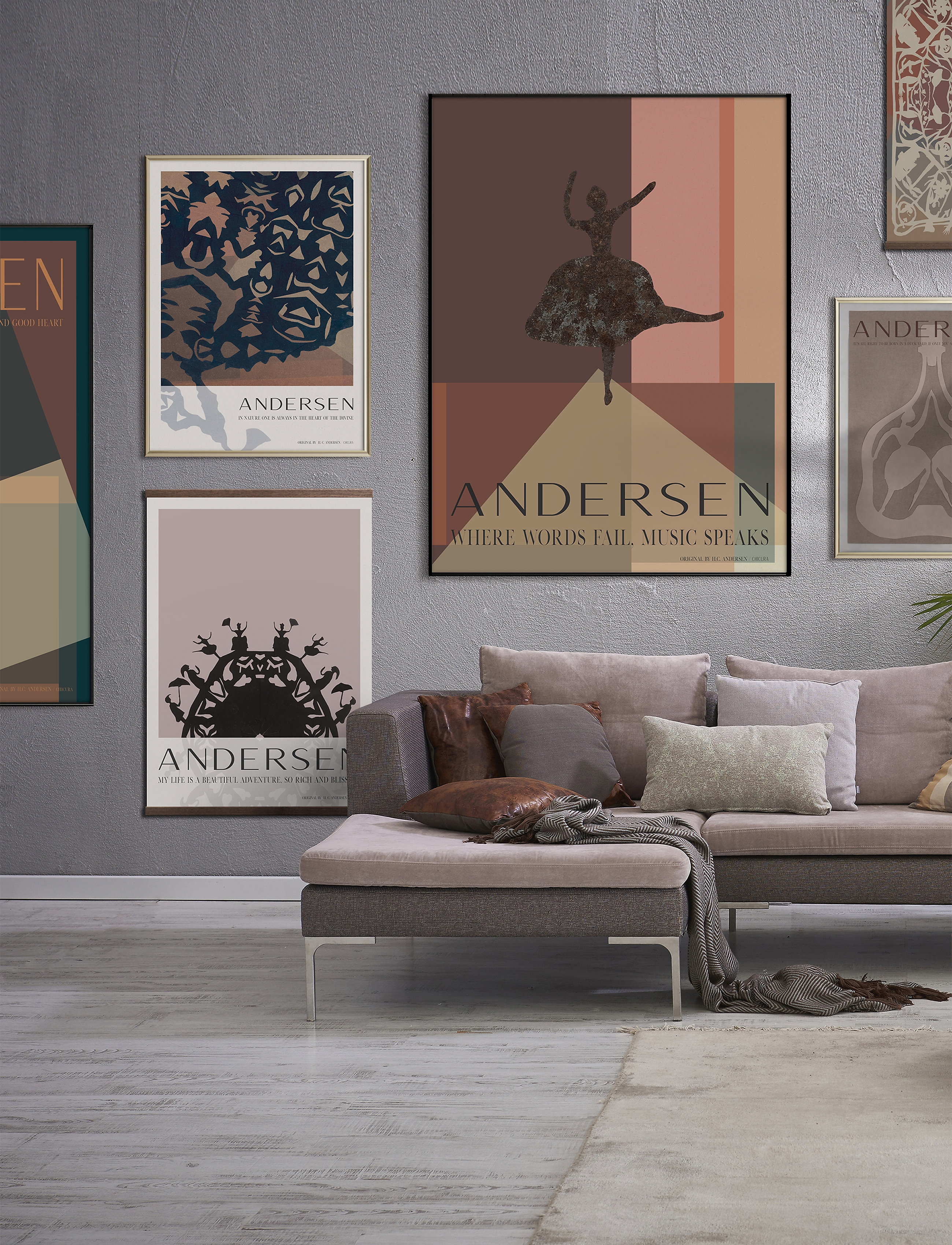 ChiCura H.c. Andersen Blissful, 100X140 cm, Posters, Mehrfarbig/gemustert - Graphical Patterns, Homeware